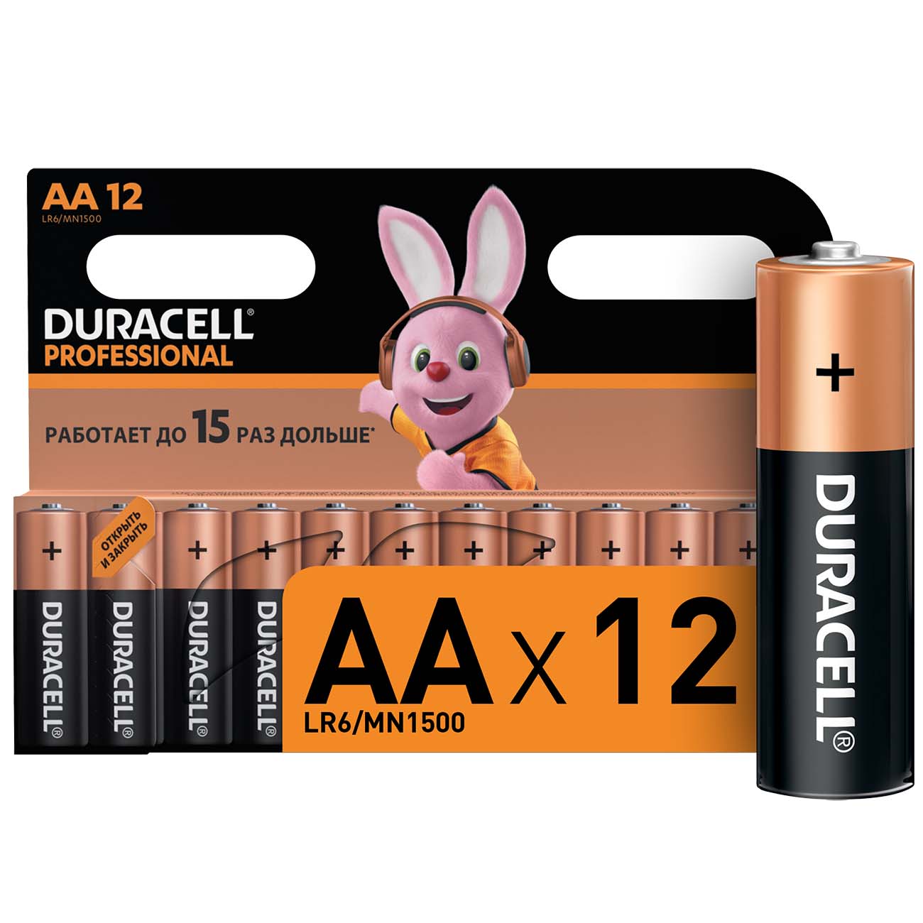 Батарея Duracell AА LR6-12BL Professional 12шт. фото