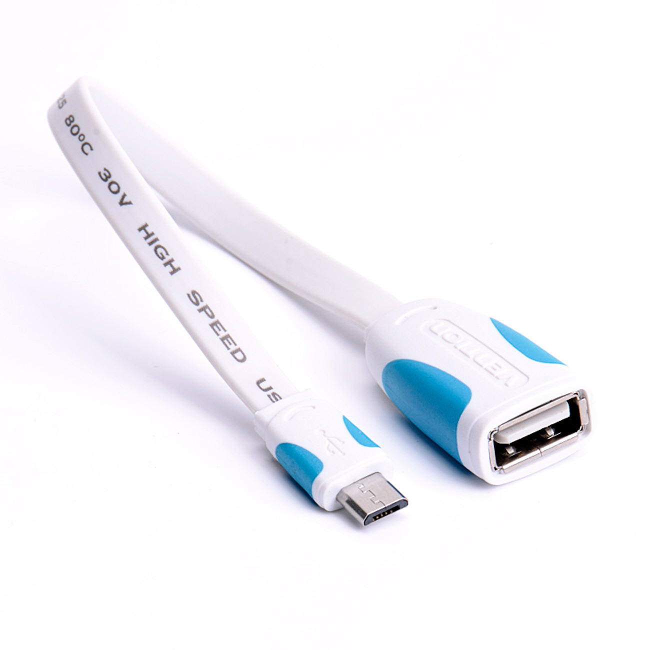 Кабель для компьютера Vention OTG USB-мама/microUSB-папа 0,1м фото