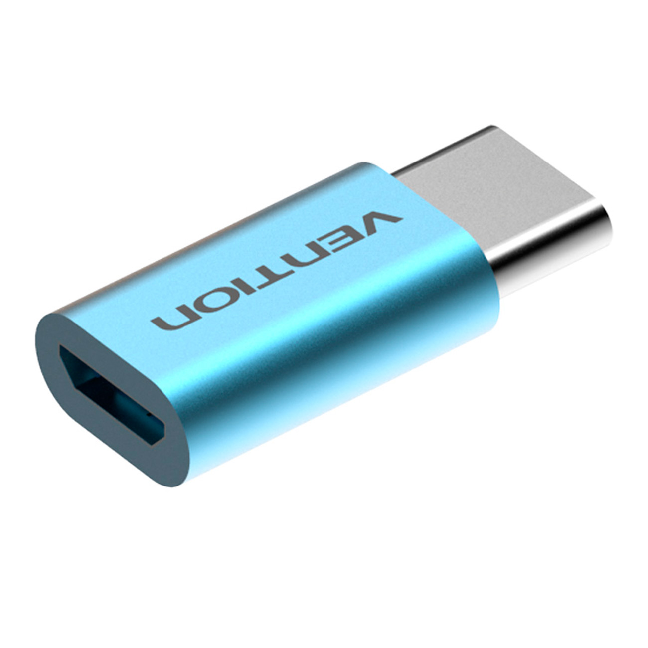 Кабель для компьютера Vention USB-C-папа/microUSB-мама голубой фото