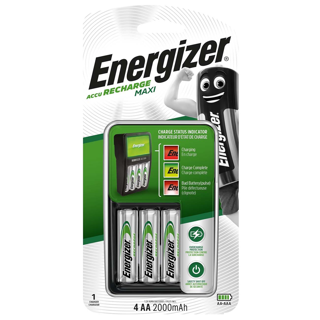 Зарядное устройство + аккумуляторы Energizer Maxi Charger + 4AA 2000 mAh фото