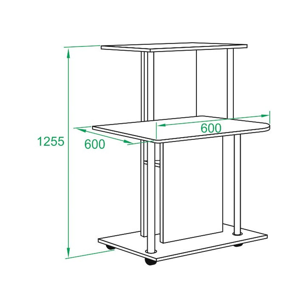 Стол компьютерный Сокол Меб.фабрика КСТ-12 Венге
