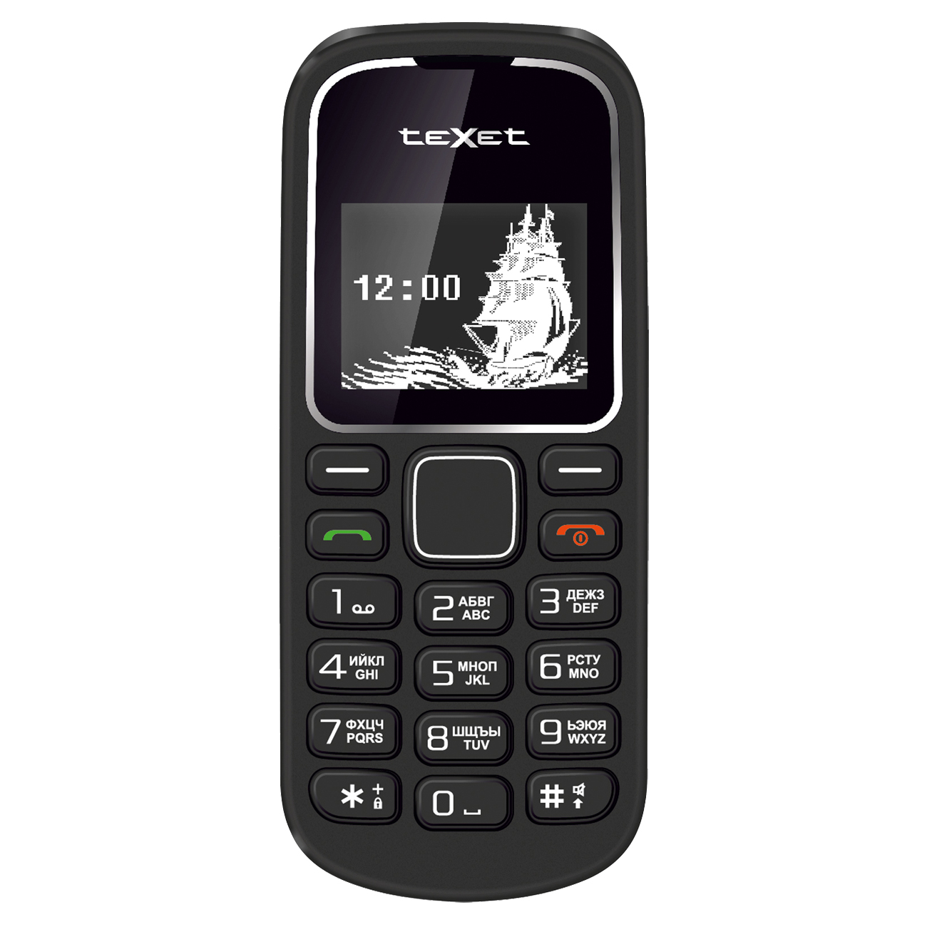 Мобильный телефон teXet TM-121 черный