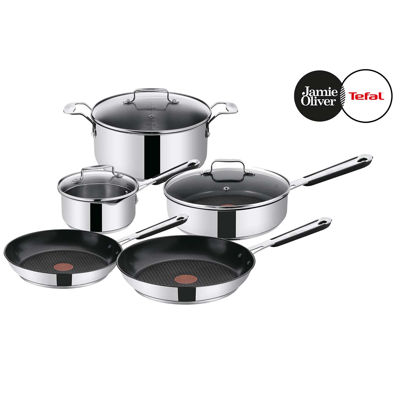 Набор посуды (Jamie Oliver) Tefal 8 предметов (E763S544)