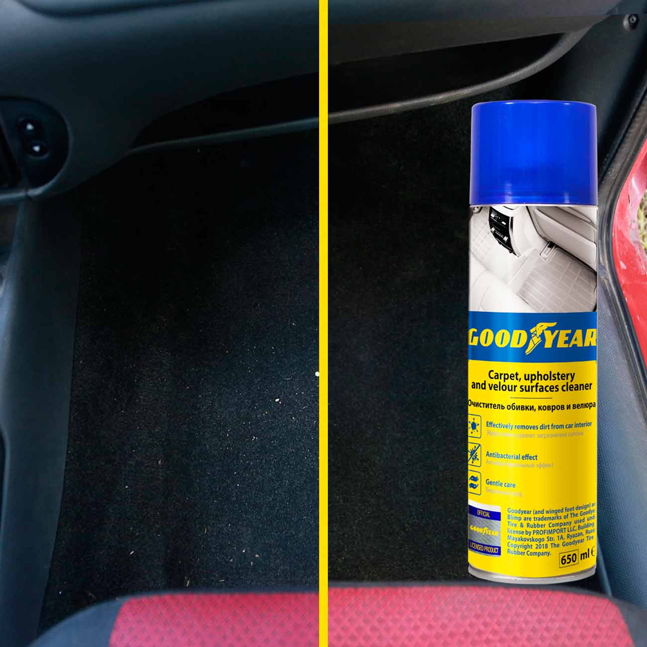 Очиститель обивки, ковров и велюра Goodyear (GY000711) 650 мл