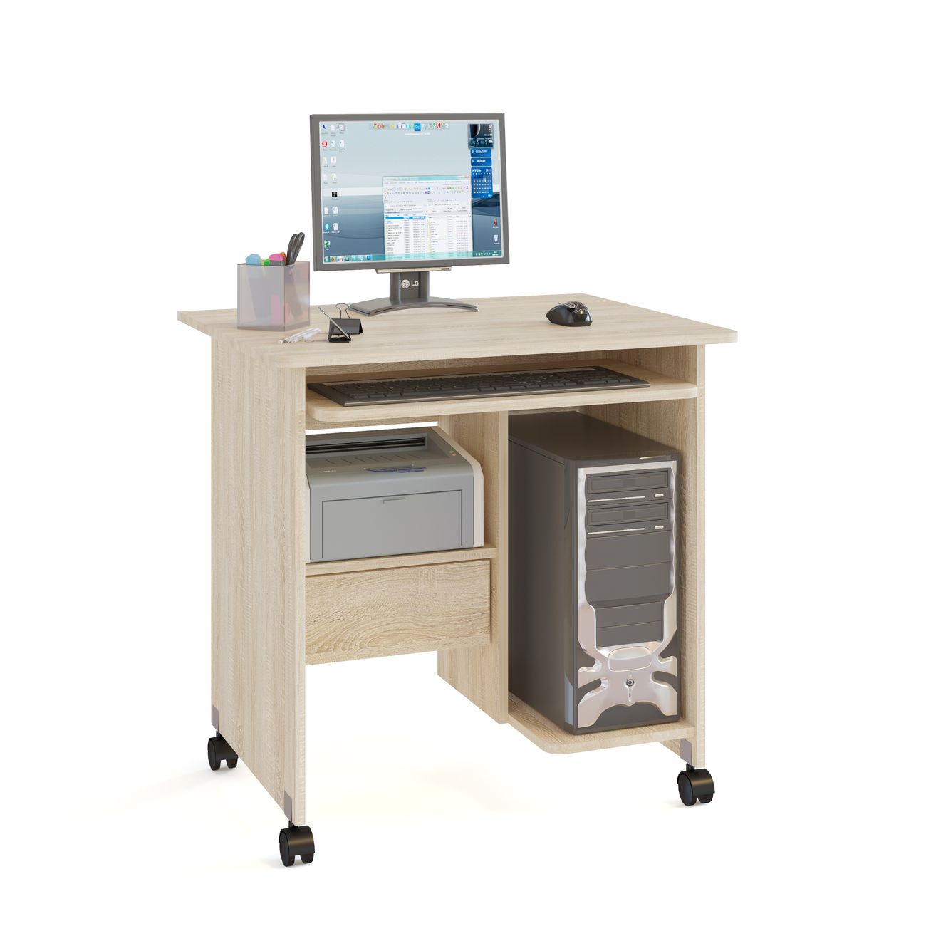 Стол компьютерный Сокол Меб.фабрика КСТ-10.1 Дуб сонома