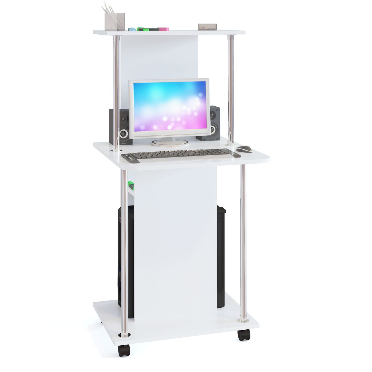 Стол компьютерный Сокол Меб.фабрика КСТ-12 Белый