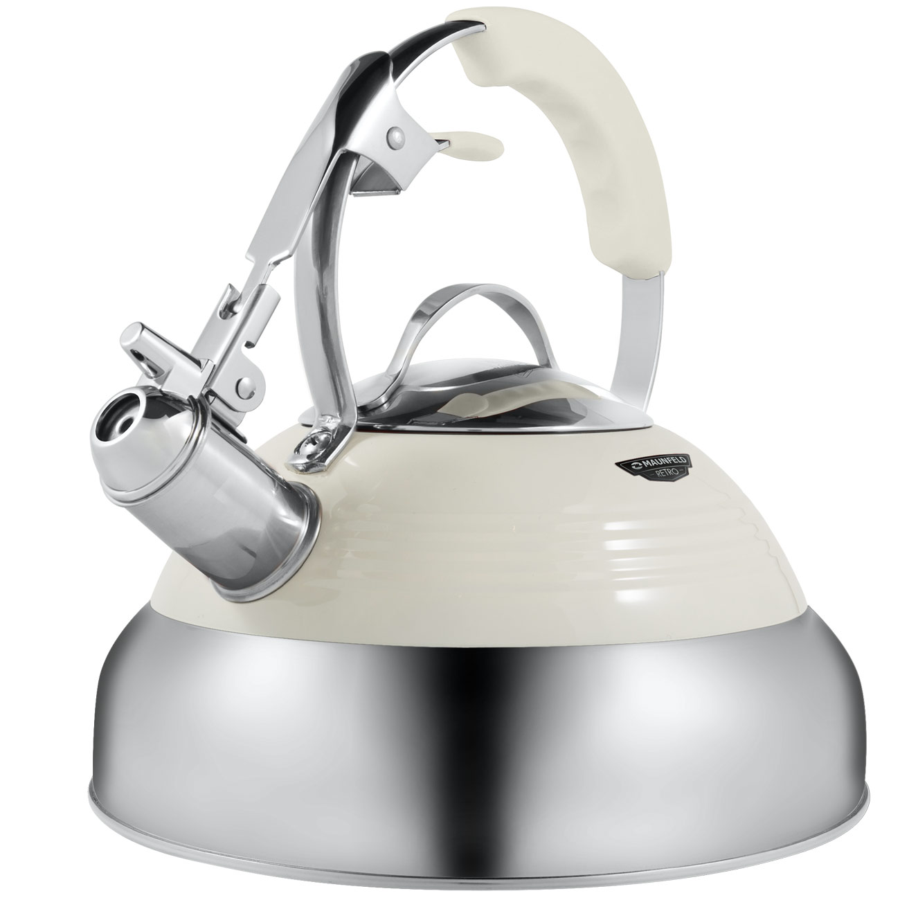 Чайник Maunfeld MRK-119BG бежевый/хромированный