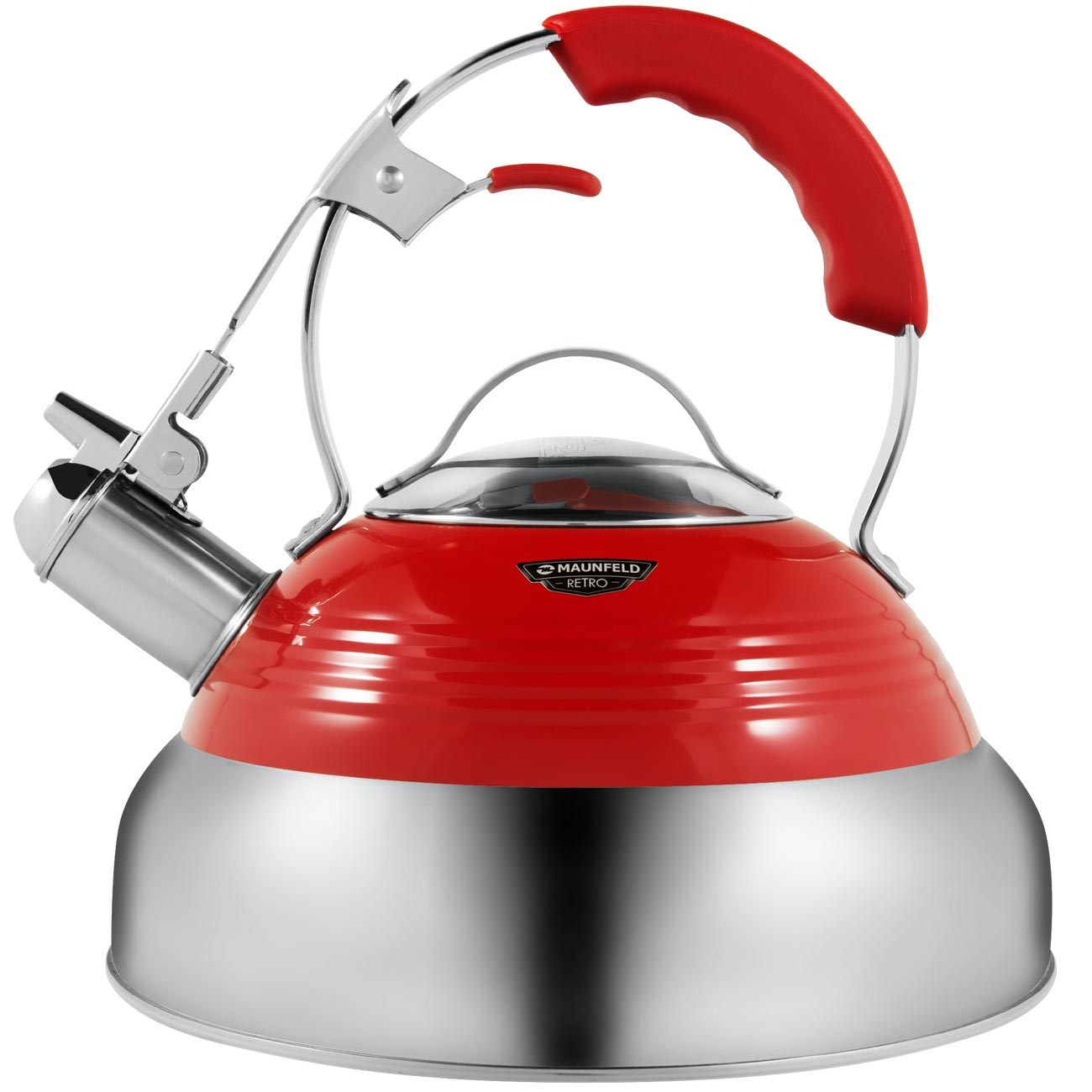 Чайник Maunfeld MRK-119R красный/хромированный