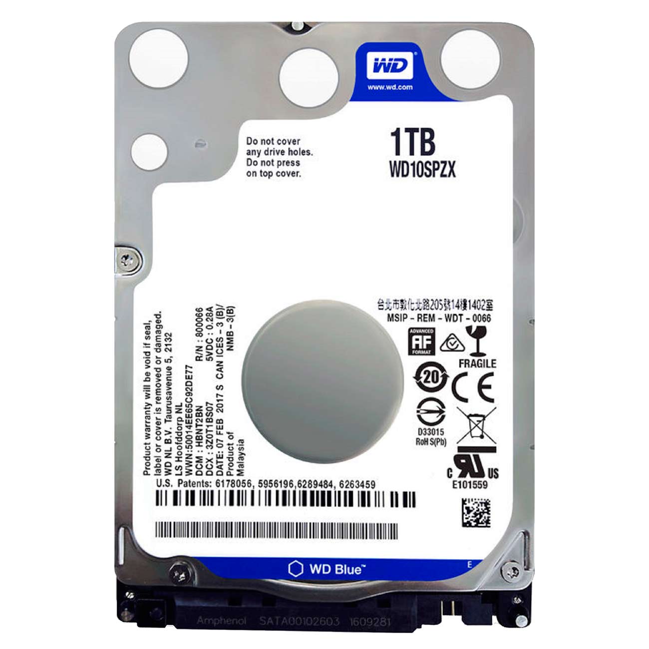 Внутренний HDD диск WD 1TB Blue (WD10SPZX) фото