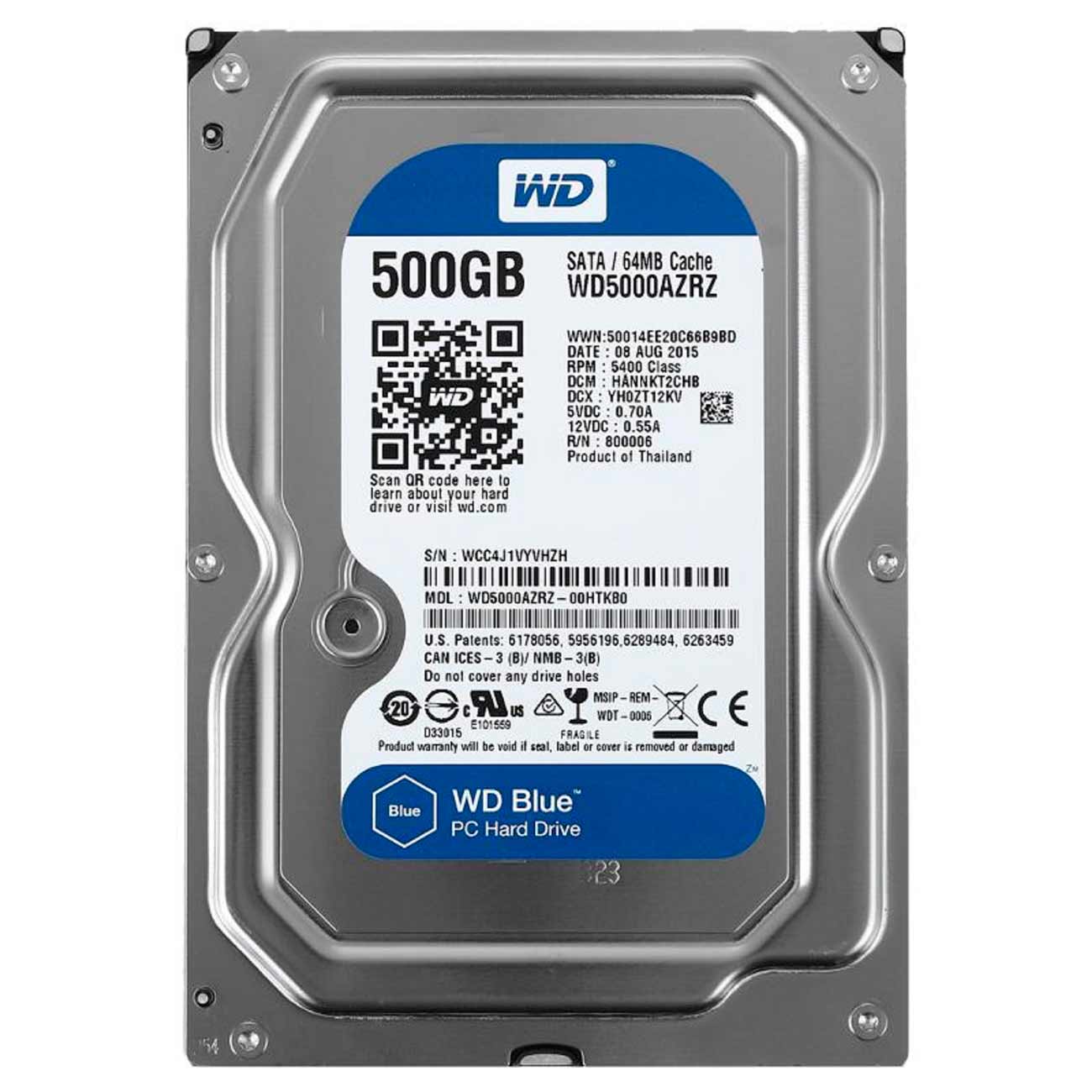 Внутренний HDD диск WD 500GB Blue (WD5000AZRZ)
