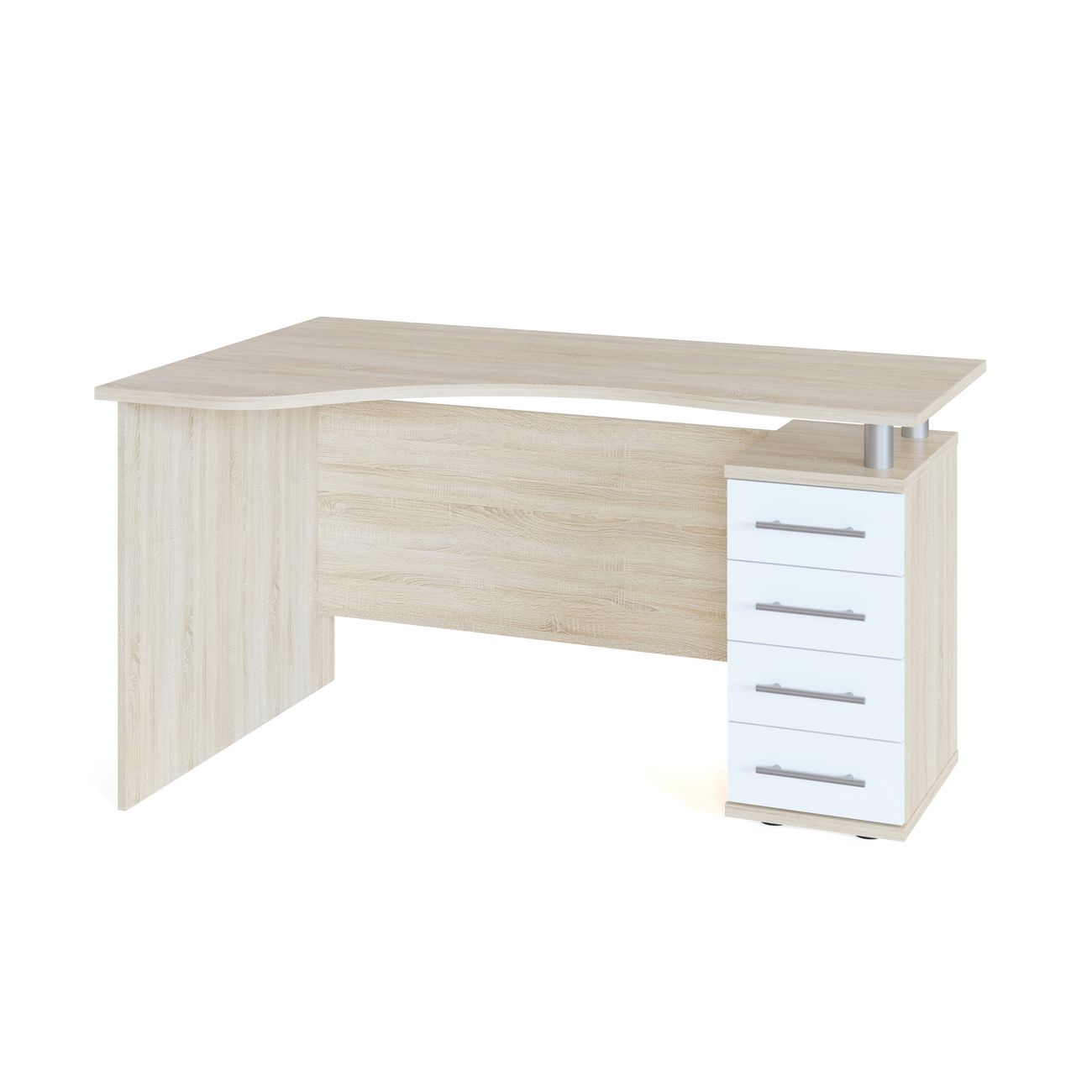 Стол компьютерный Сокол Меб.фабрика КСТ-104.1 Правый Дуб сонома/Белый