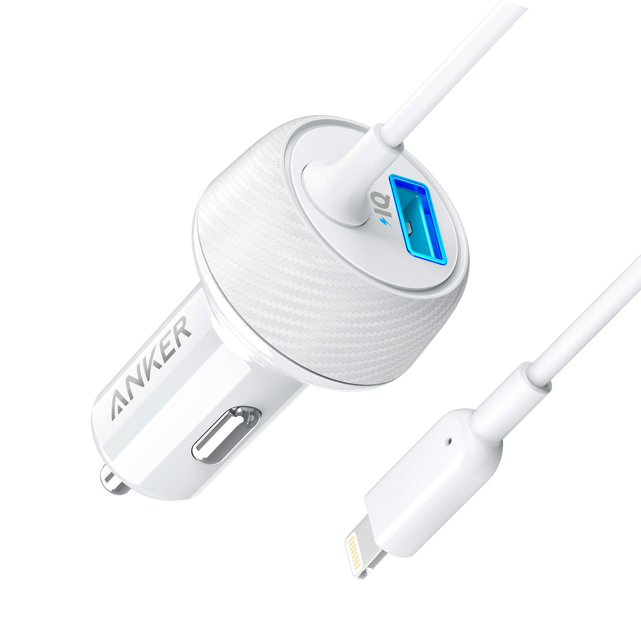 Автомобильное зарядное устройство для Apple Anker PowerDrive 2 Elite w/Lightning Connector, White