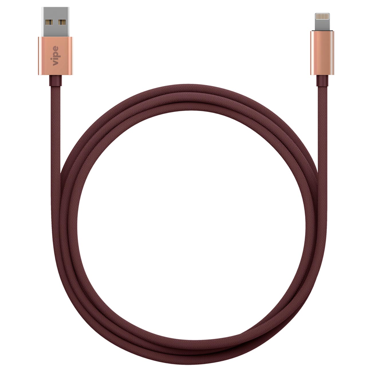 Кабель Vipe USB - Lighting MFI Бордовый фото