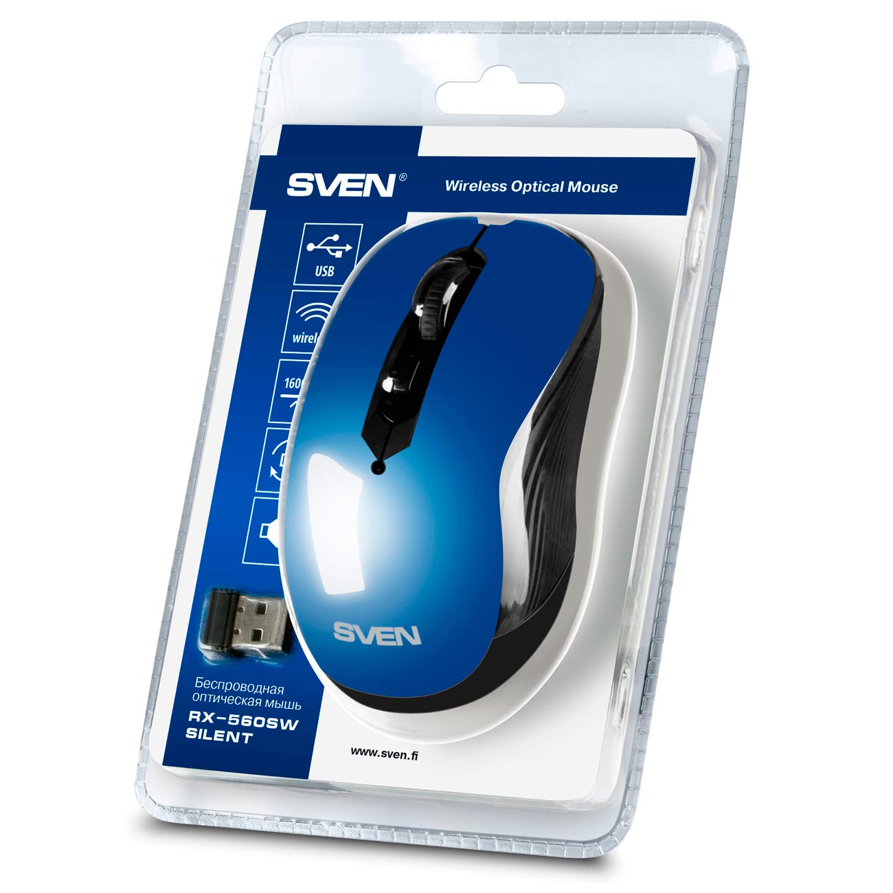 Мышь беспроводная Sven RX-560SW синий