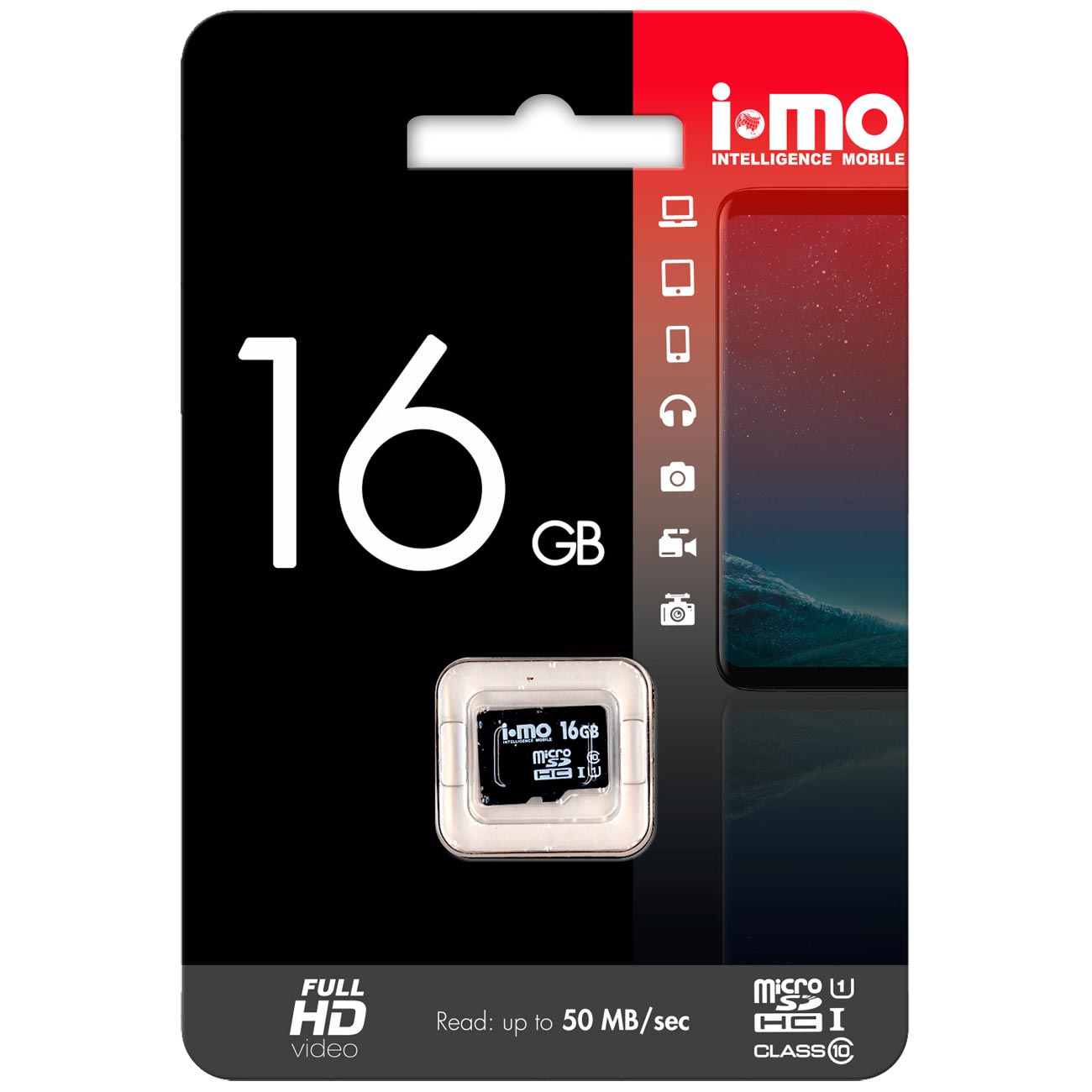 Карта памяти microSDHC IMO 16GB Сlass 10 UHS-I