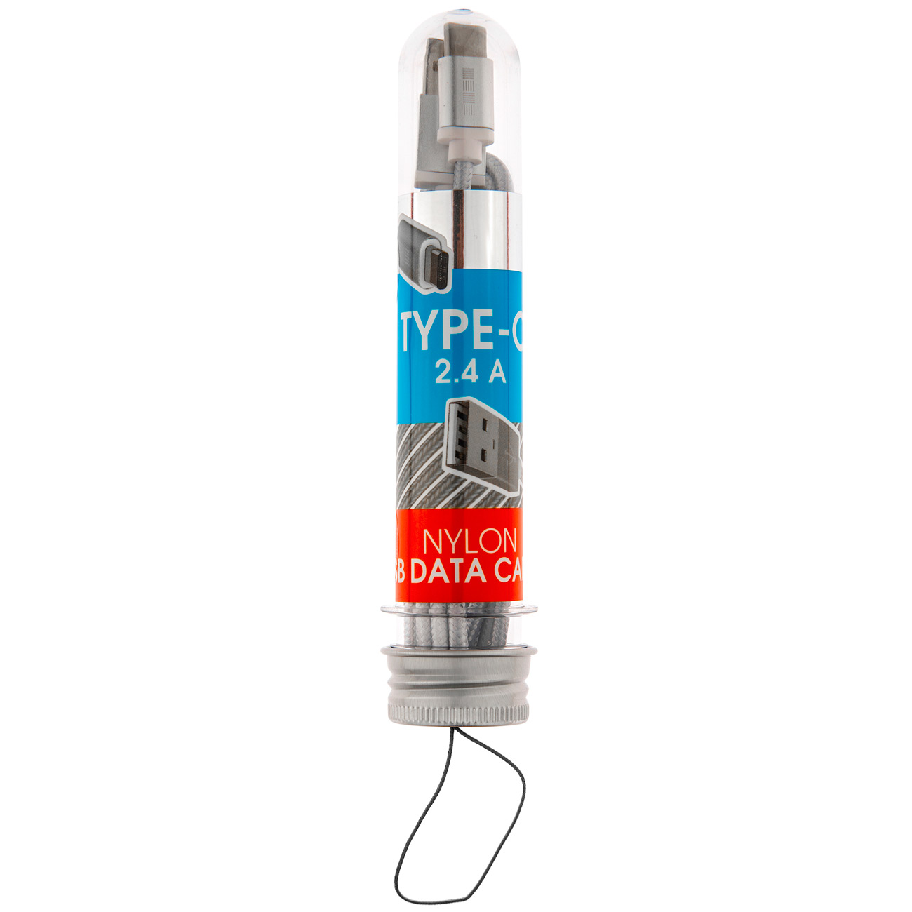 Кабель USB Type-C InterStep TypeC-USB A нейлон 1,2м Silver фото