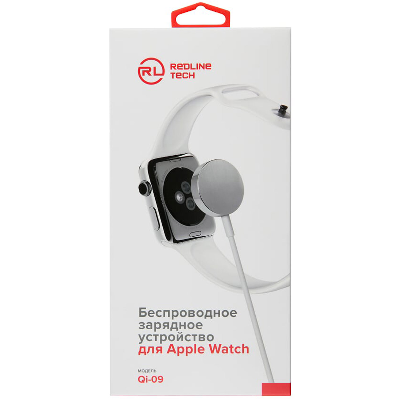 Зарядное устройство для Apple Watch Red Line Qi-09, металл, White