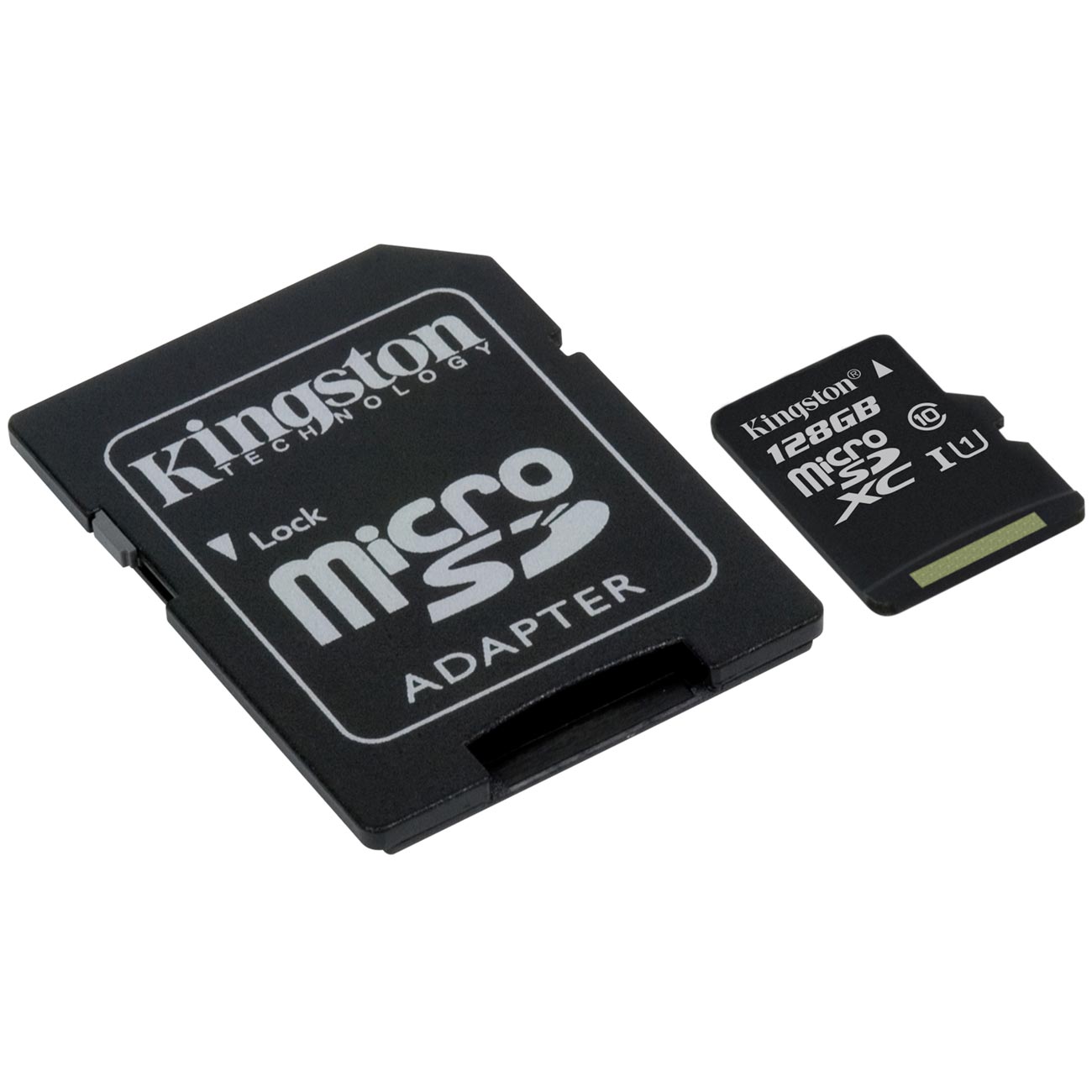 Карта памяти microSDXC Kingston 128GB Canvas Select + SD-адаптер (SDCS/128GB)