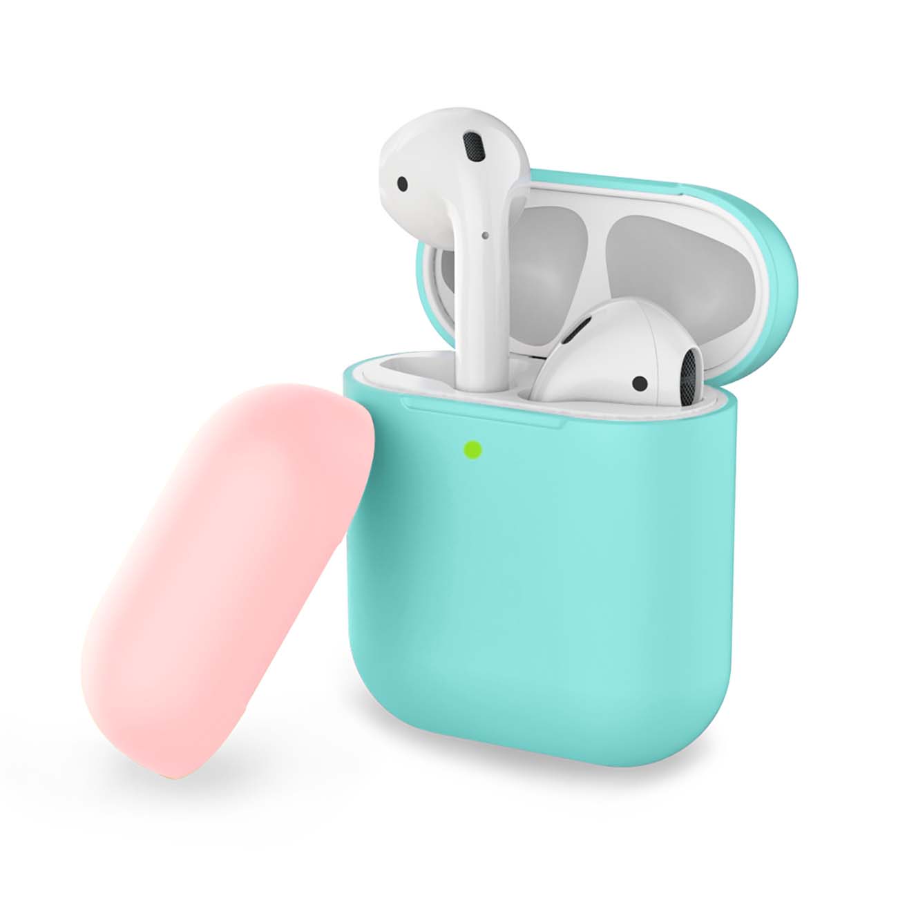 Чехол для AirPods Deppa мятный/розовый