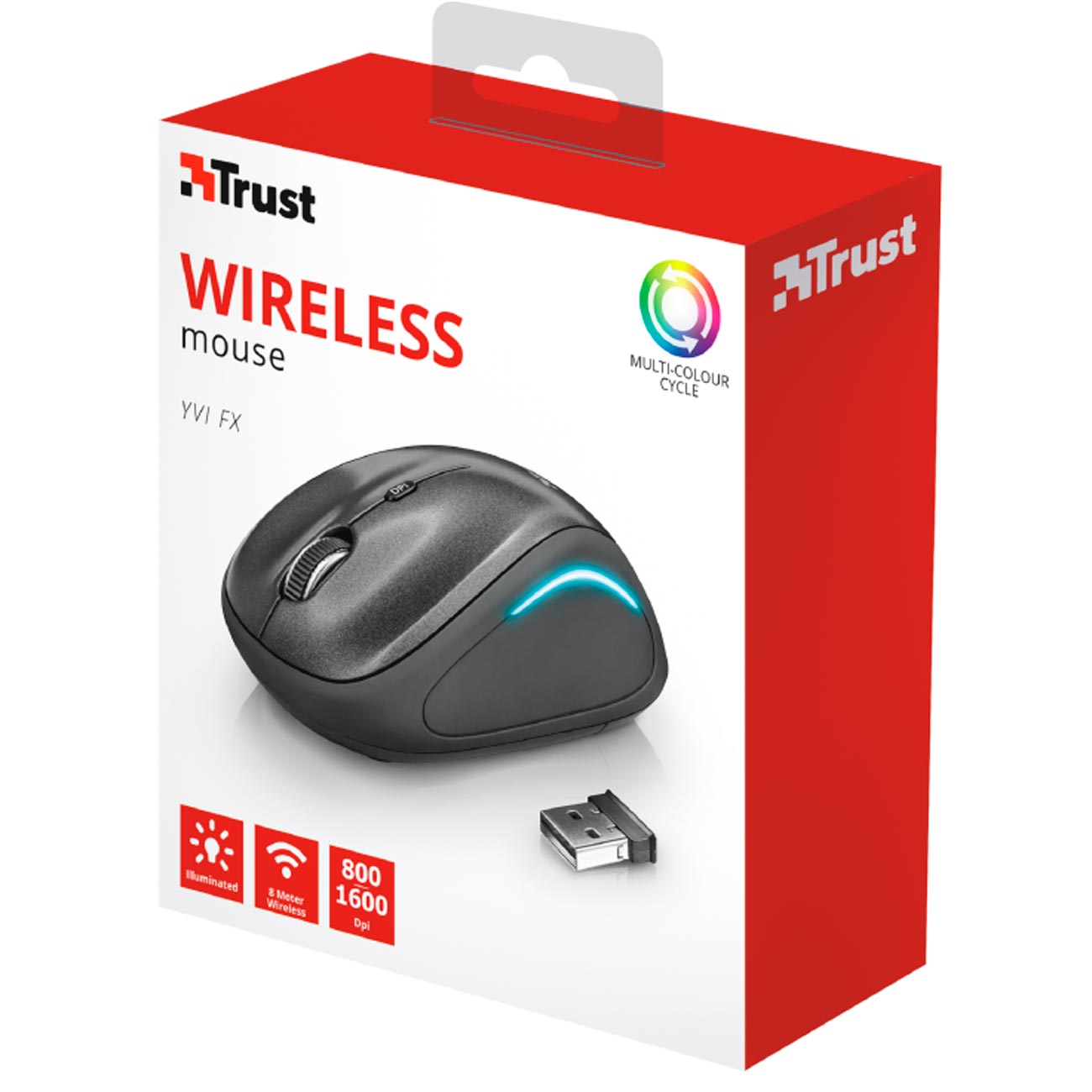 Мышь беспроводная Trust YVI FX Black (22333)