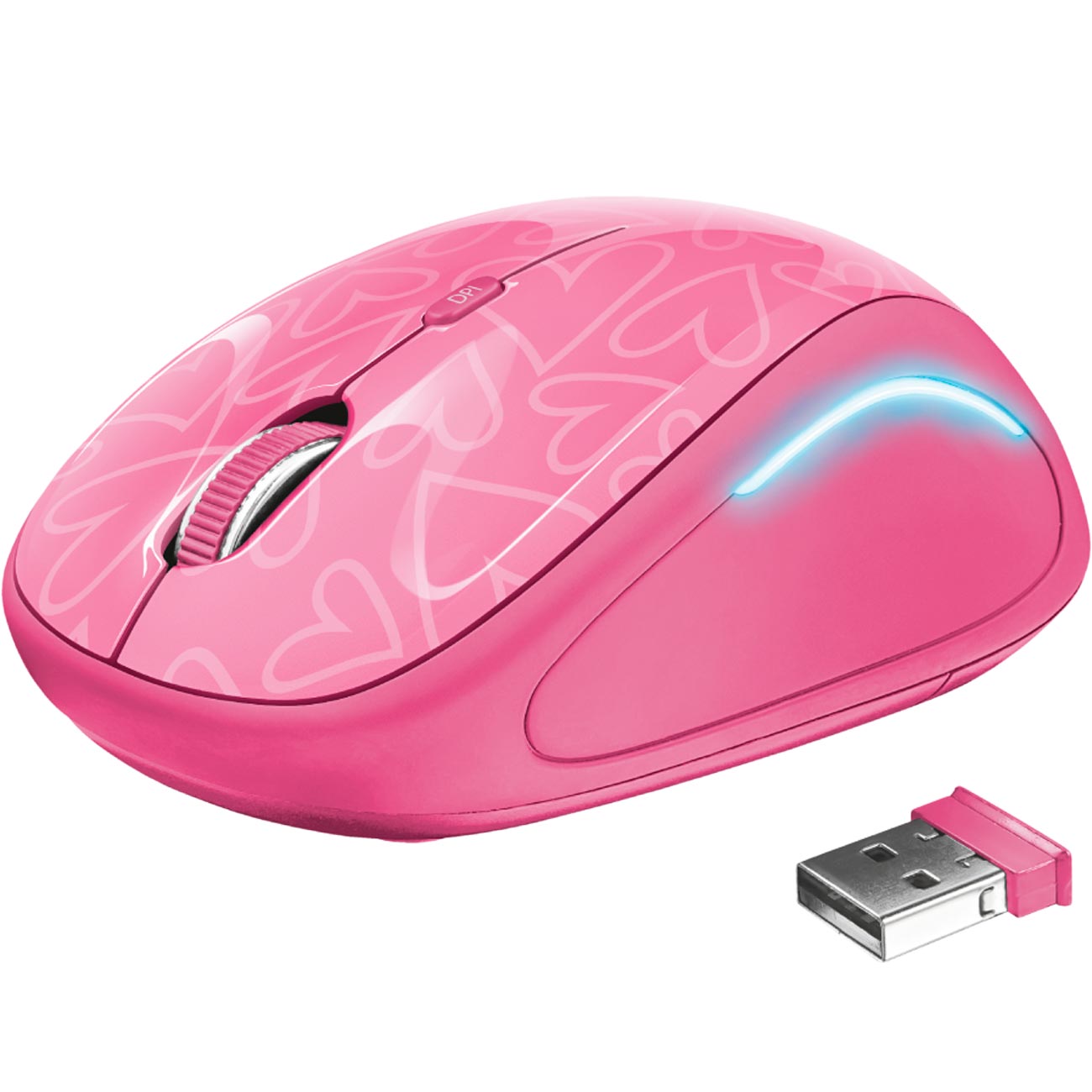 Мышь беспроводная Trust YVI FX Pink (22336)