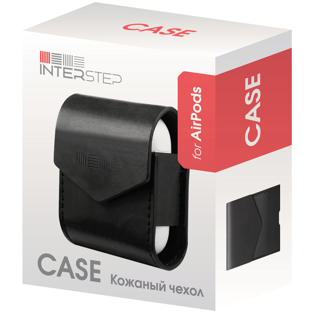 Чехол для AirPods InterStep черный