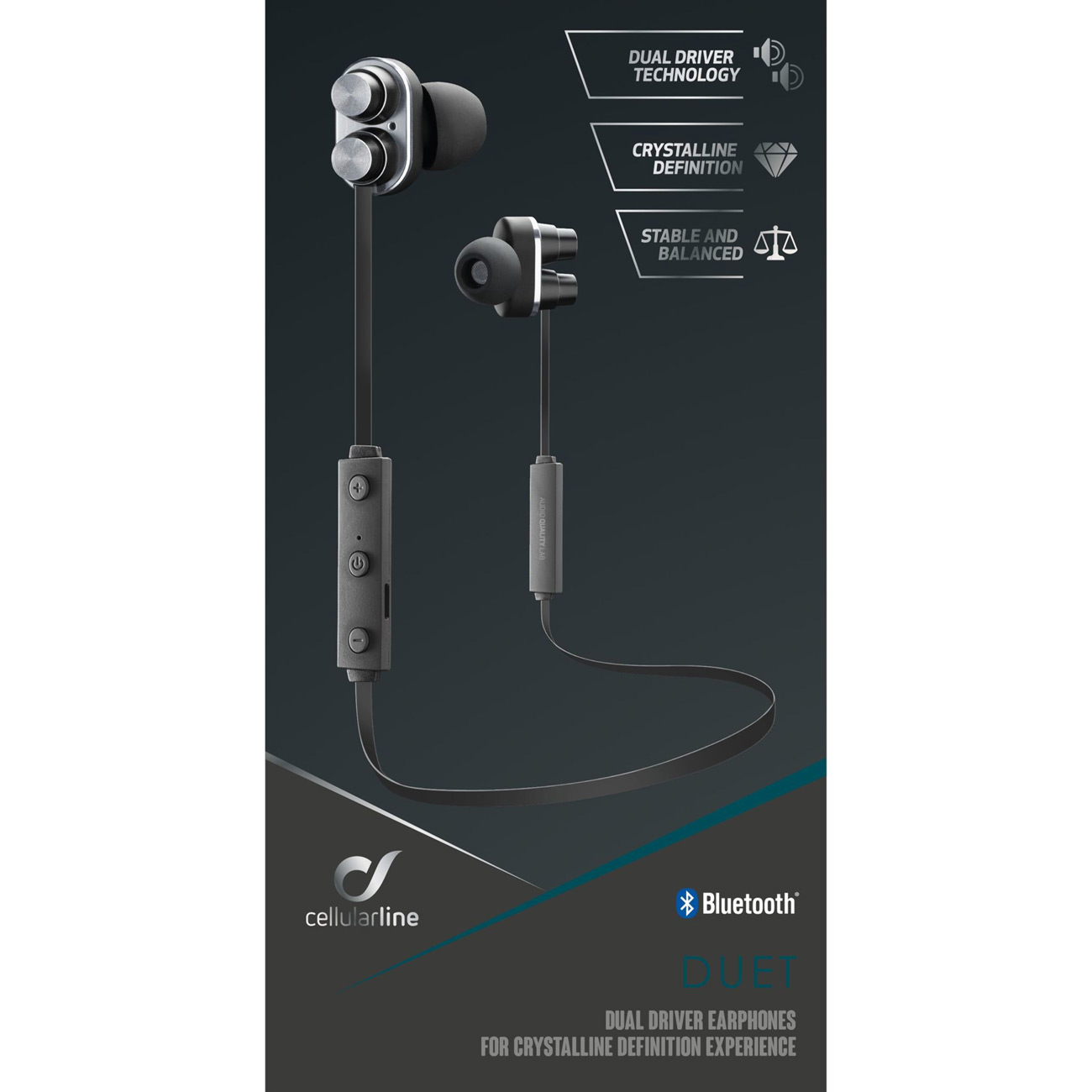 Спортивные наушники Cellular Line Duet Black (BTDUETK)