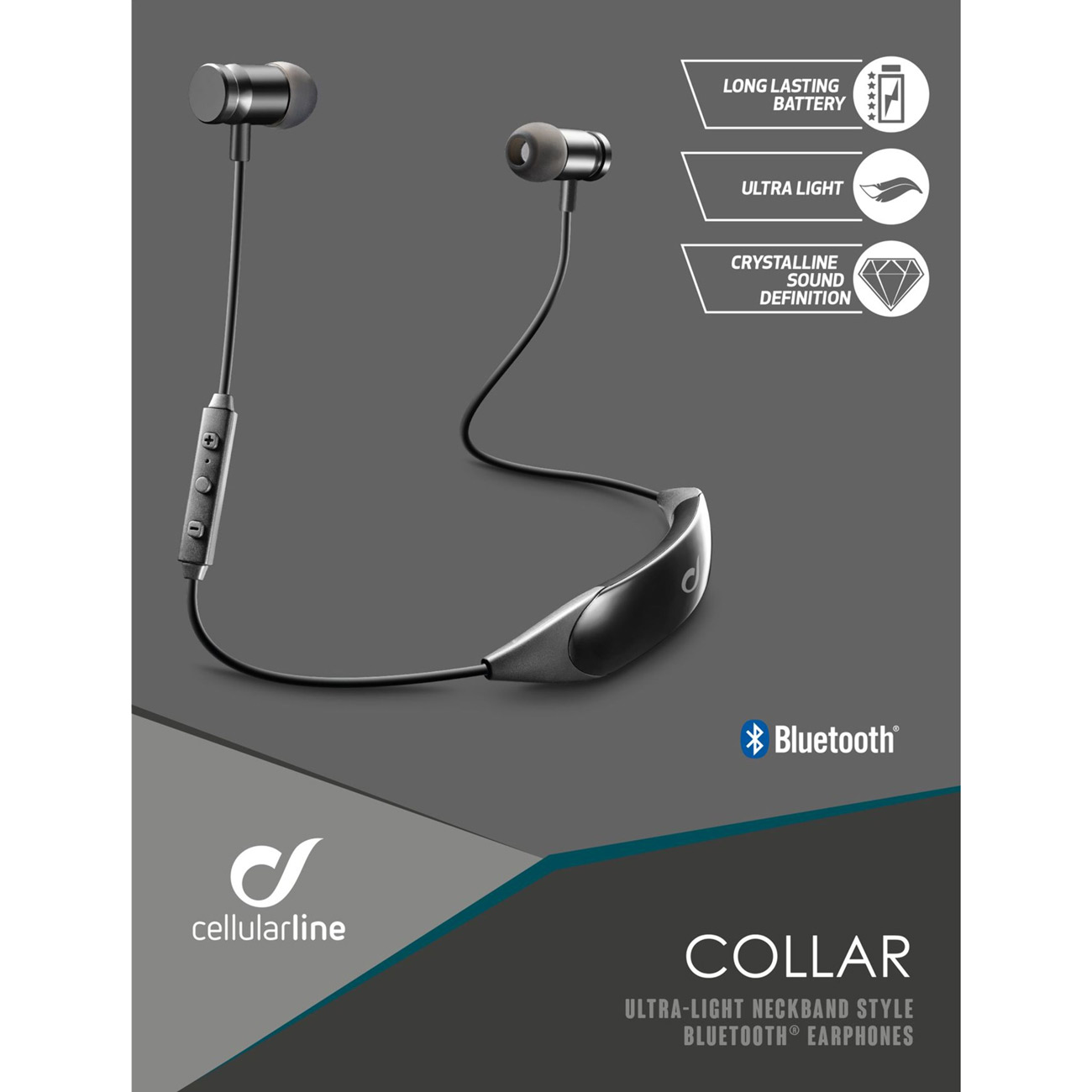 Спортивные наушники Cellular Line Collar Black (BTCOLLARK)