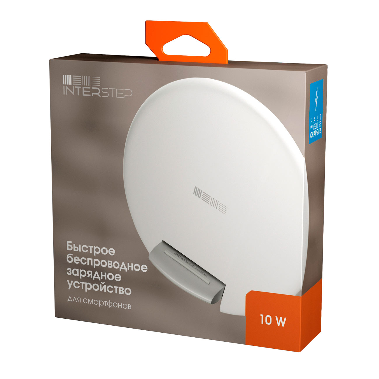 Беспроводное зарядное устройство InterStep QI + СЗУ QuickCharge 10W White