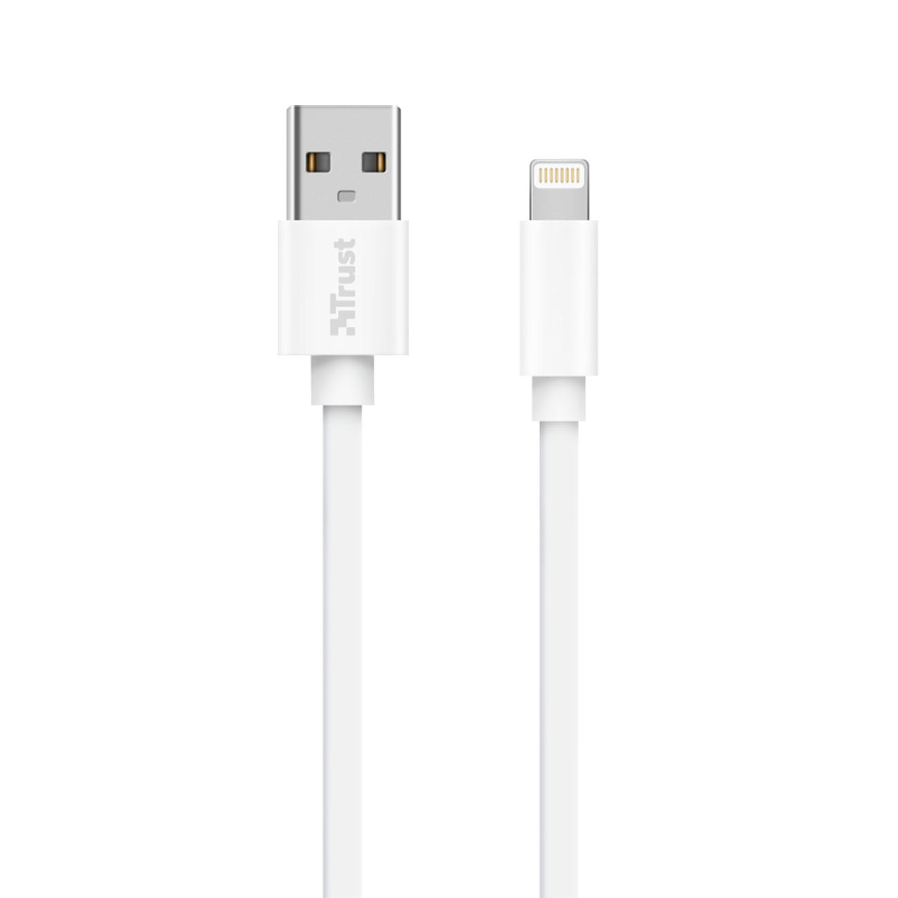 Кабель Trust Flat Lightning 1м, White (20345) фото