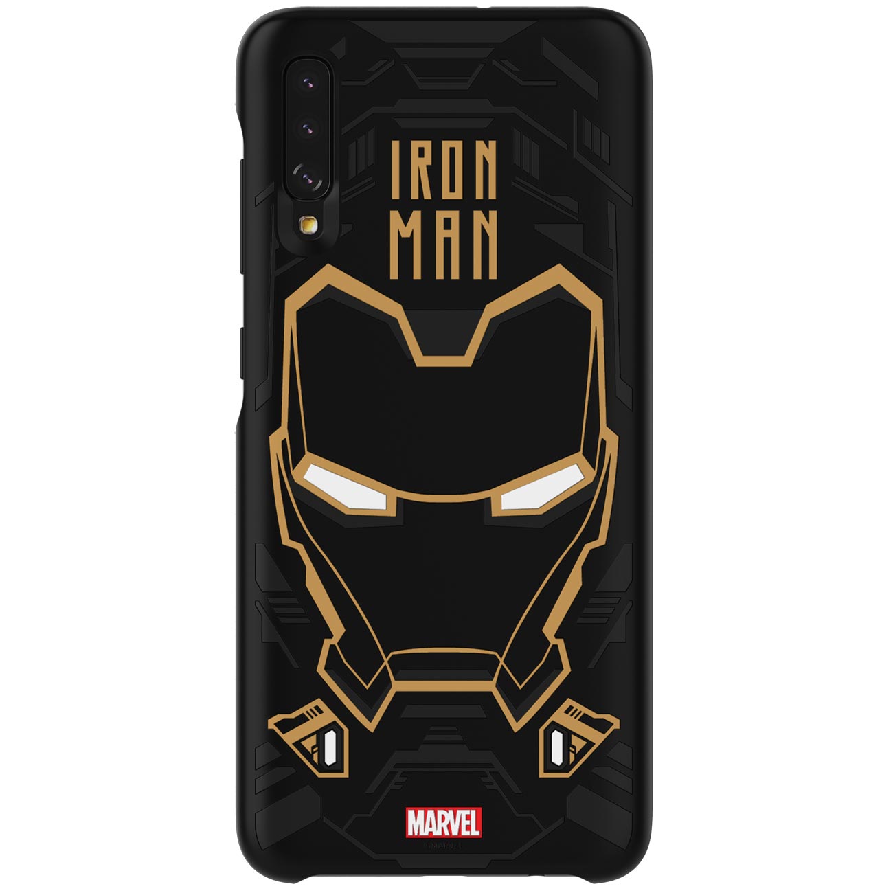 Чехол Samsung Marvel IronMan д/Galaxy A70, черный фото