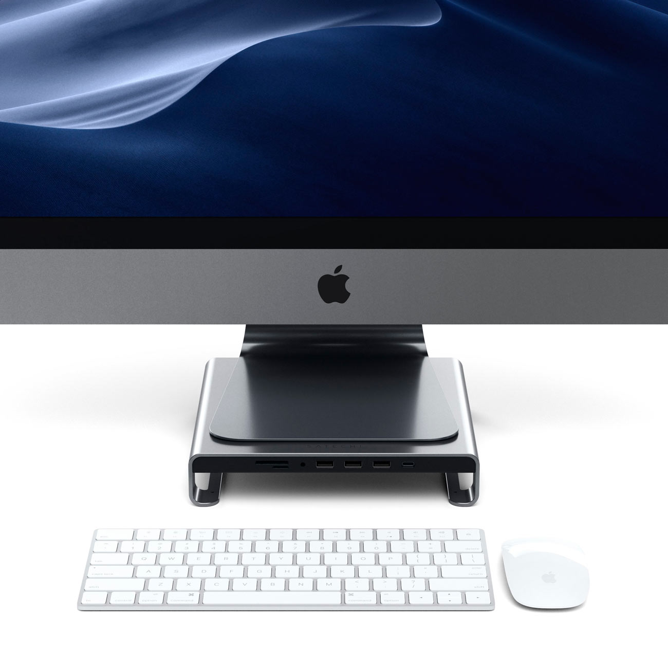 Подставка Satechi Type-C Aluminum iMac Stand серый космос (ST-AMSHM)