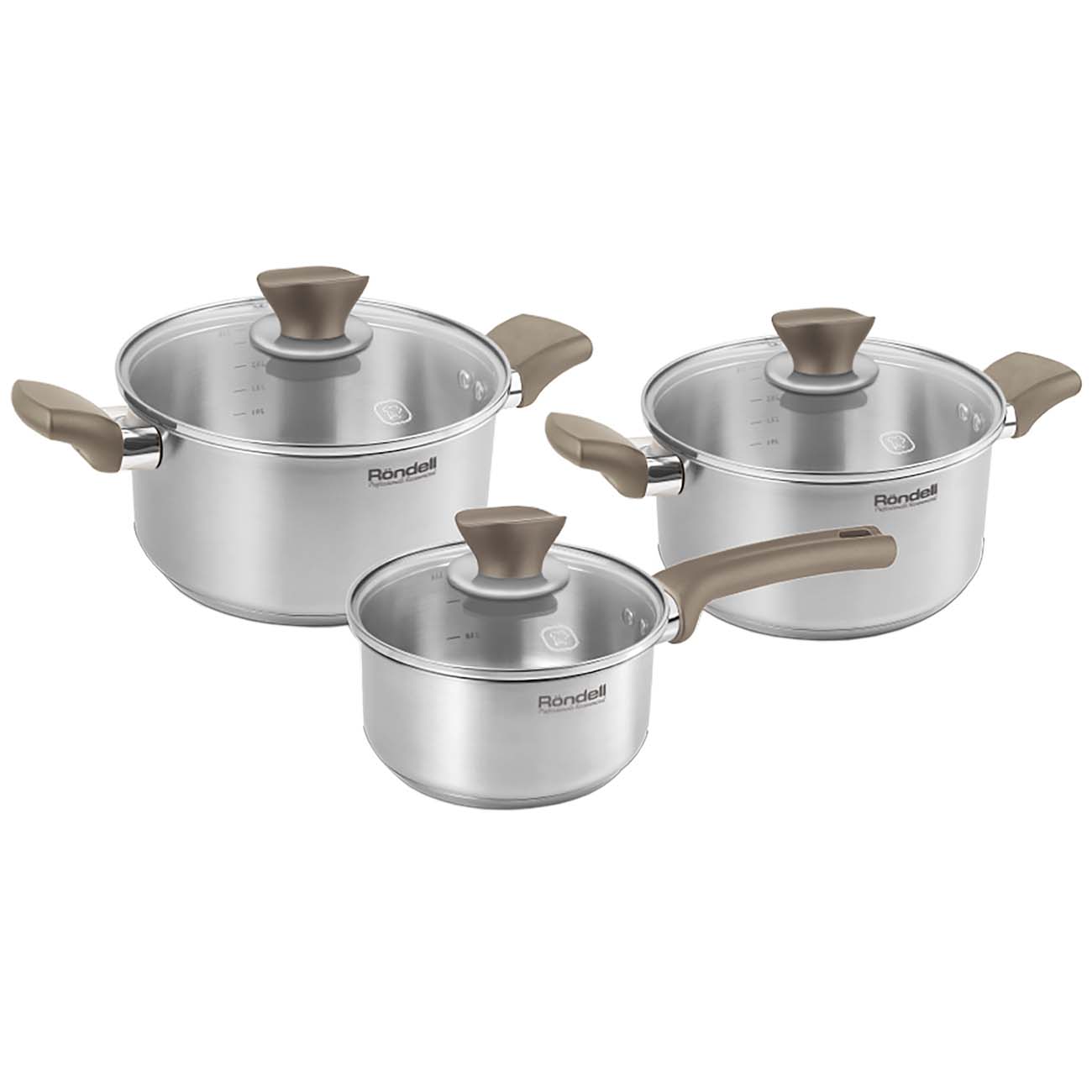 Набор кастрюль Rondell Alliage RDS-1198 6шт: 2,0/2,8 /0,9л