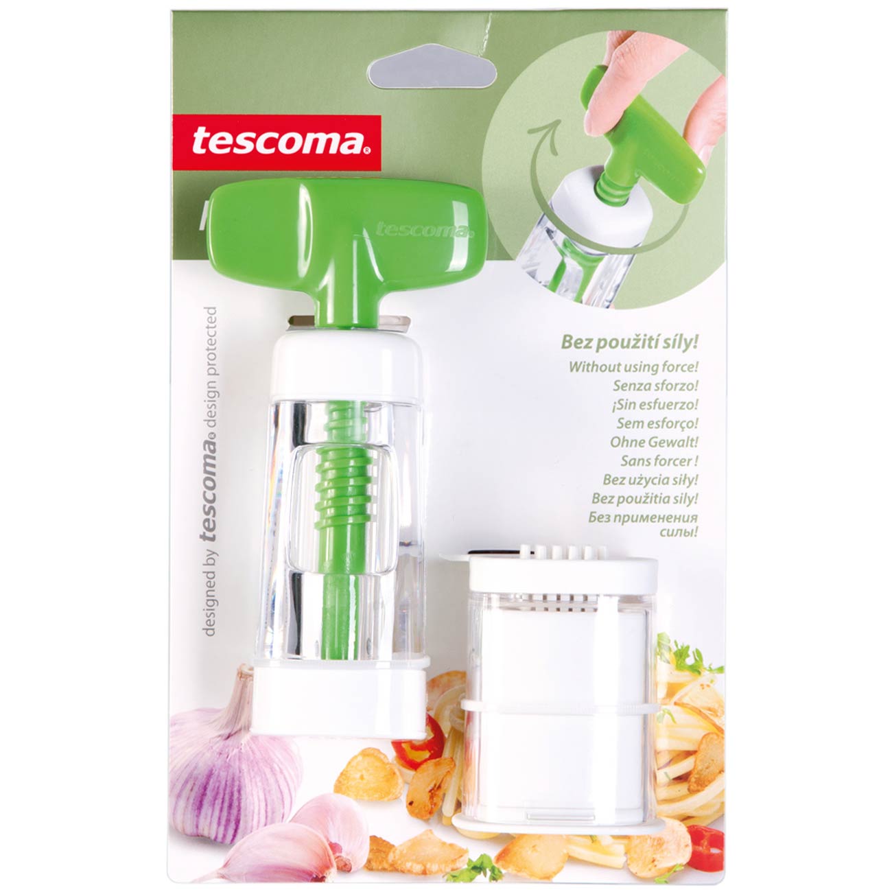 Пресс для чеснока Tescoma HANDY, 2 лезвия (643567)