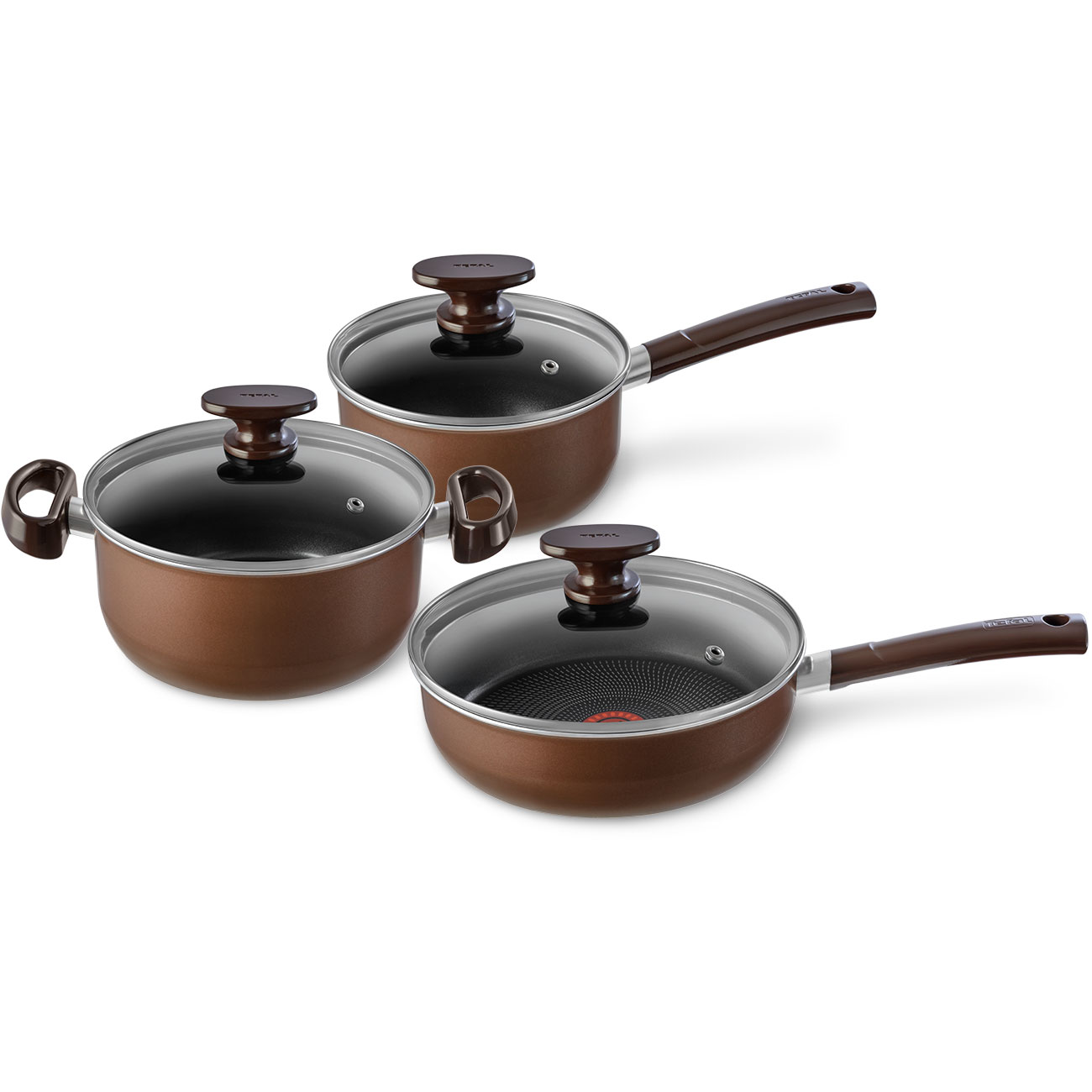 Набор посуды (антипригарное покрытие) Tefal 6 предметов Tendance Brownie (041082830)