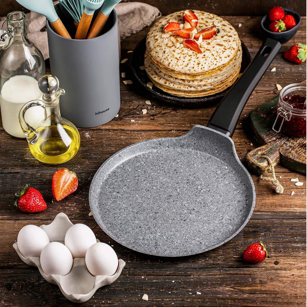 Сковорода блинная Inhouse Harper 25см (IHWTFDGRNT25)