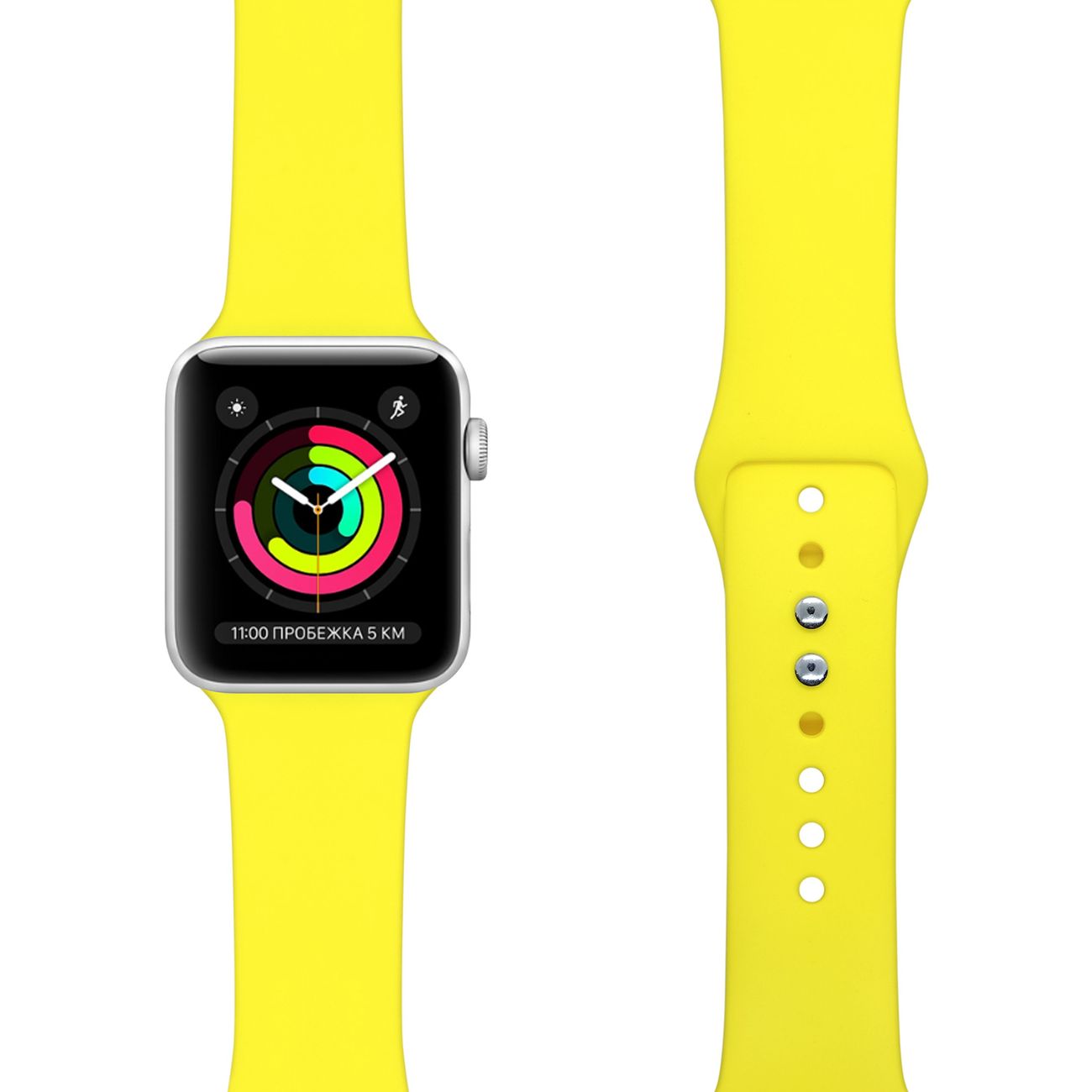 Силиконовый ремешок LYAMBDA ALTAIR для Apple Watch 42/44/45/49/Ultra/Ultra2 mm DS-APS08-44-YL Yellow
