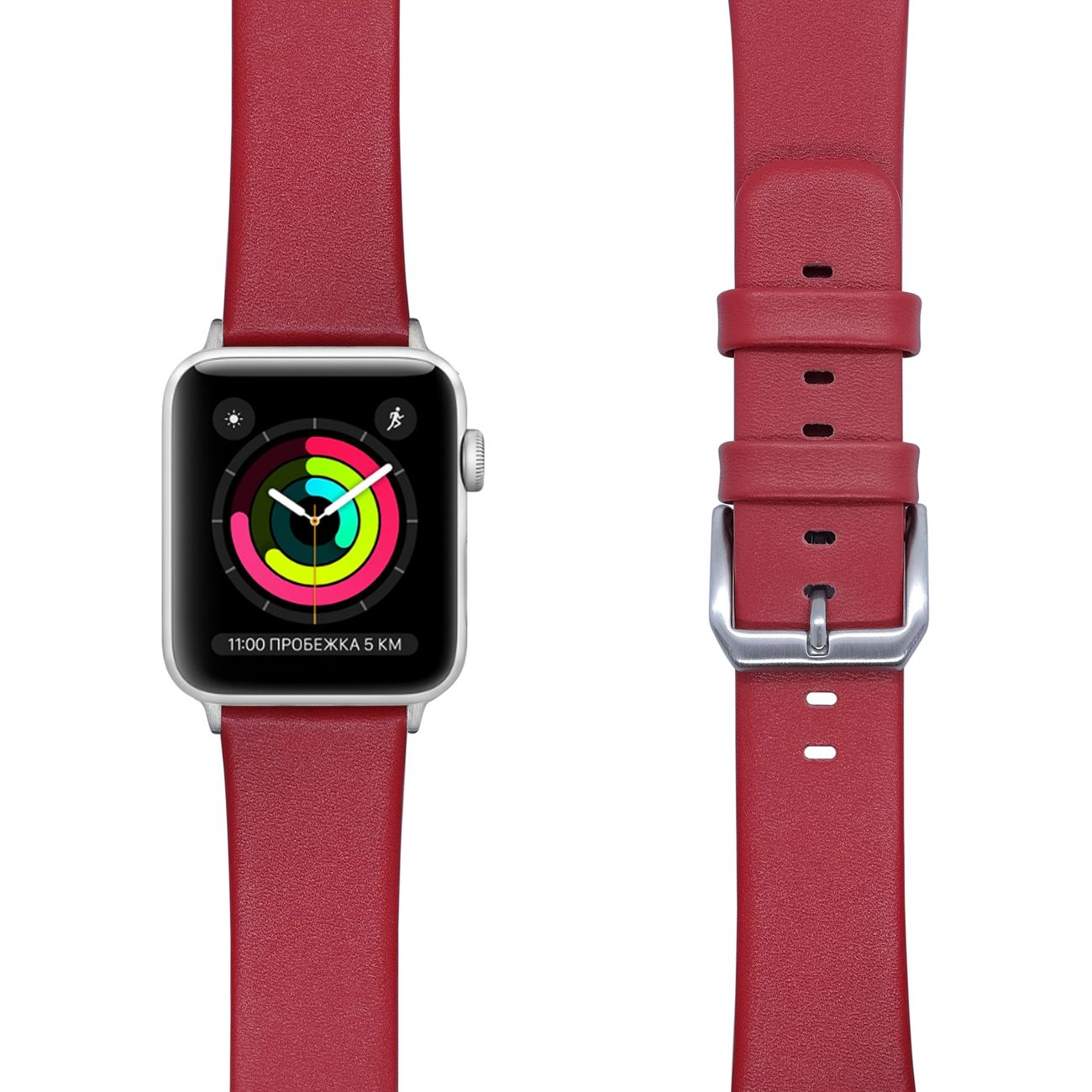 Кожаный ремешок LYAMBDA MINTAKA для Apple Watch 38/40/41 mm DSP-14-40 Red