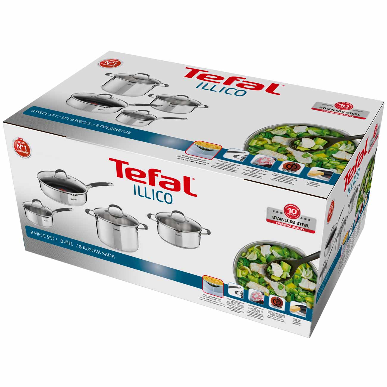 Набор посуды Tefal Illico 8 предметов (G701S874)
