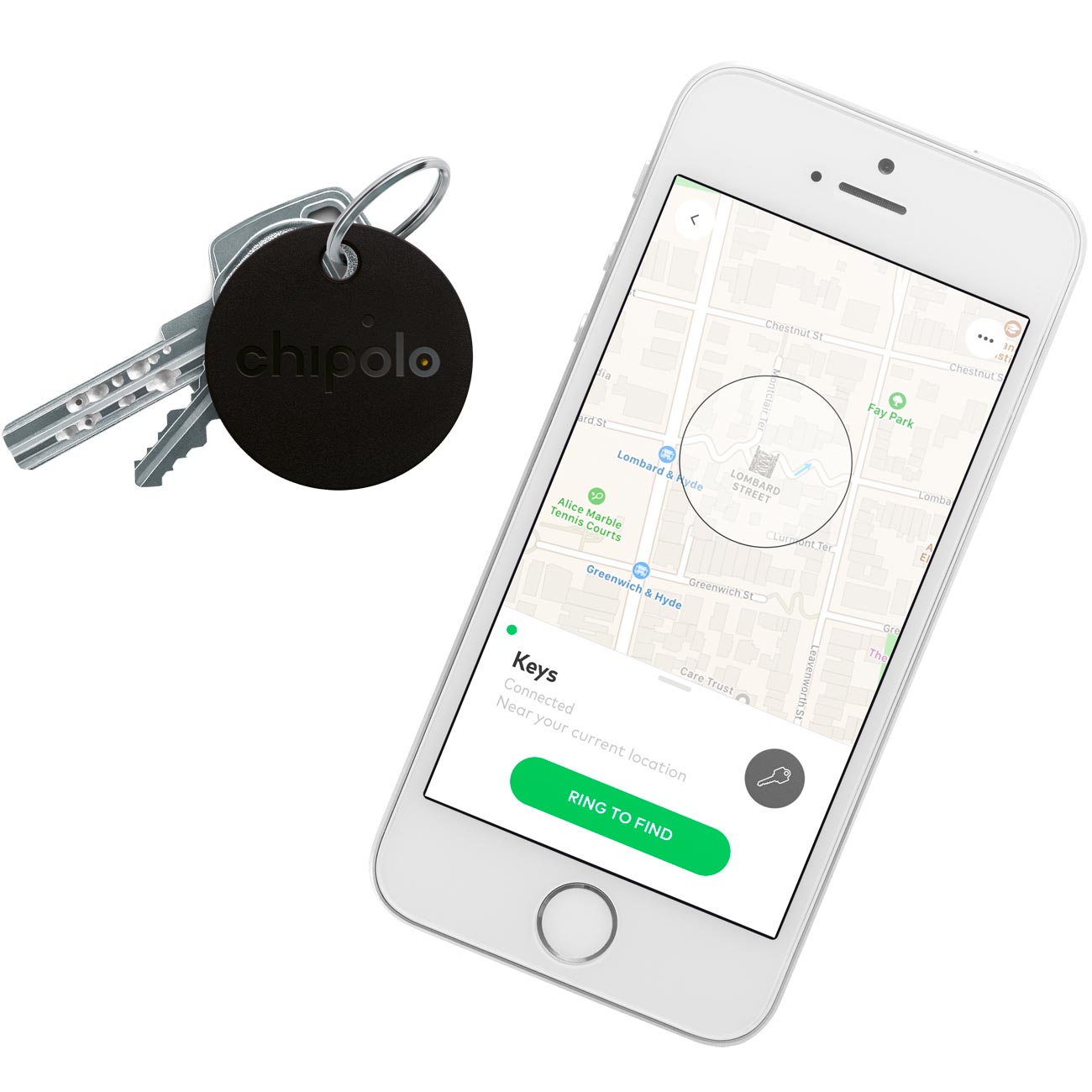 Smart гаджет Chipolo умный брелок Classic (CH-M45S-BK-R)