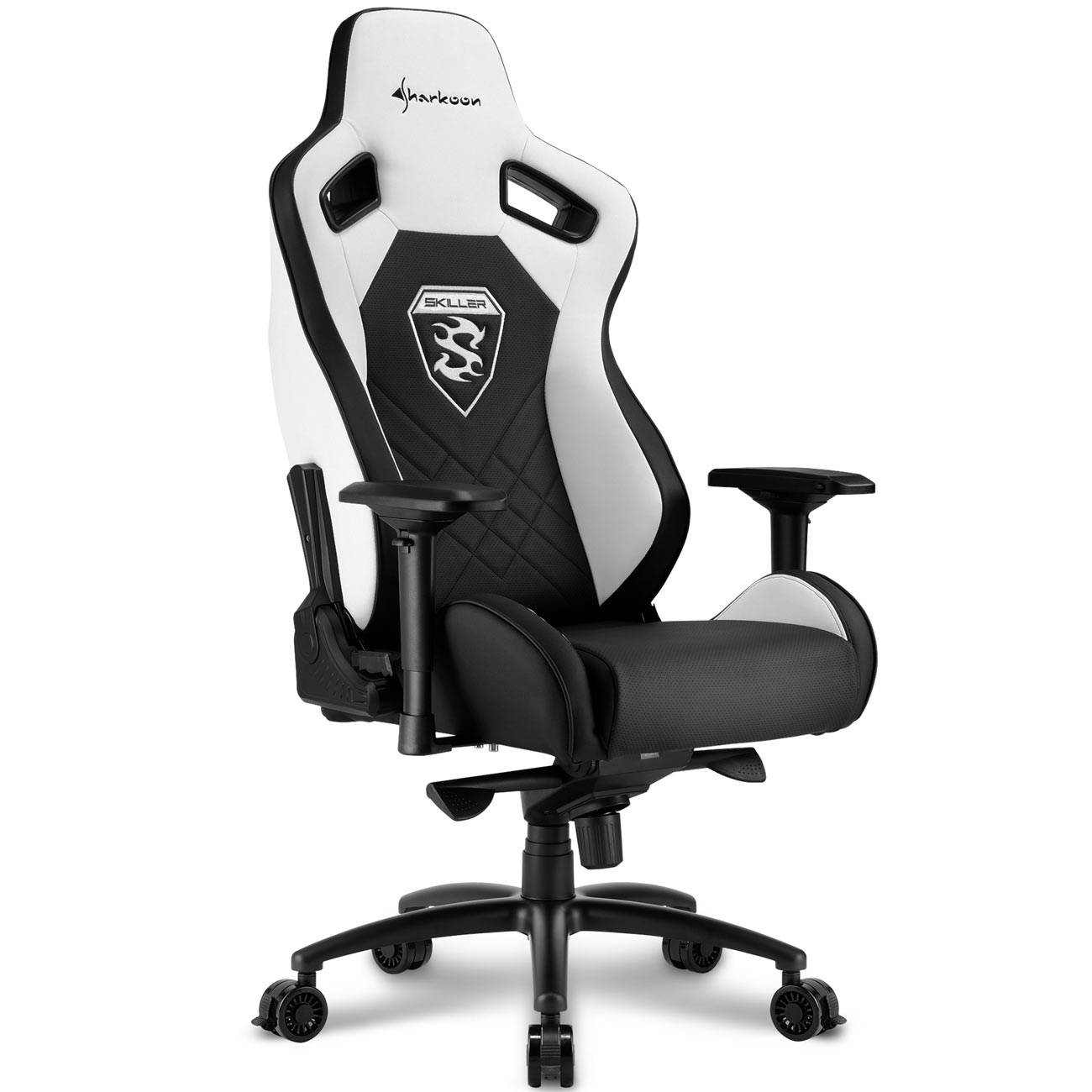Кресло компьютерное игровое Sharkoon Skiller SGS4 Black/белый