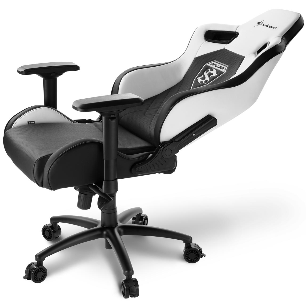 Кресло компьютерное игровое Sharkoon Skiller SGS4 Black/белый