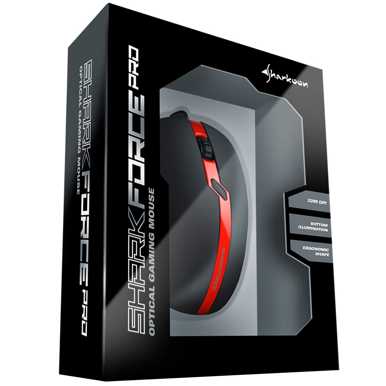 Игровая мышь Sharkoon Force Pro красный