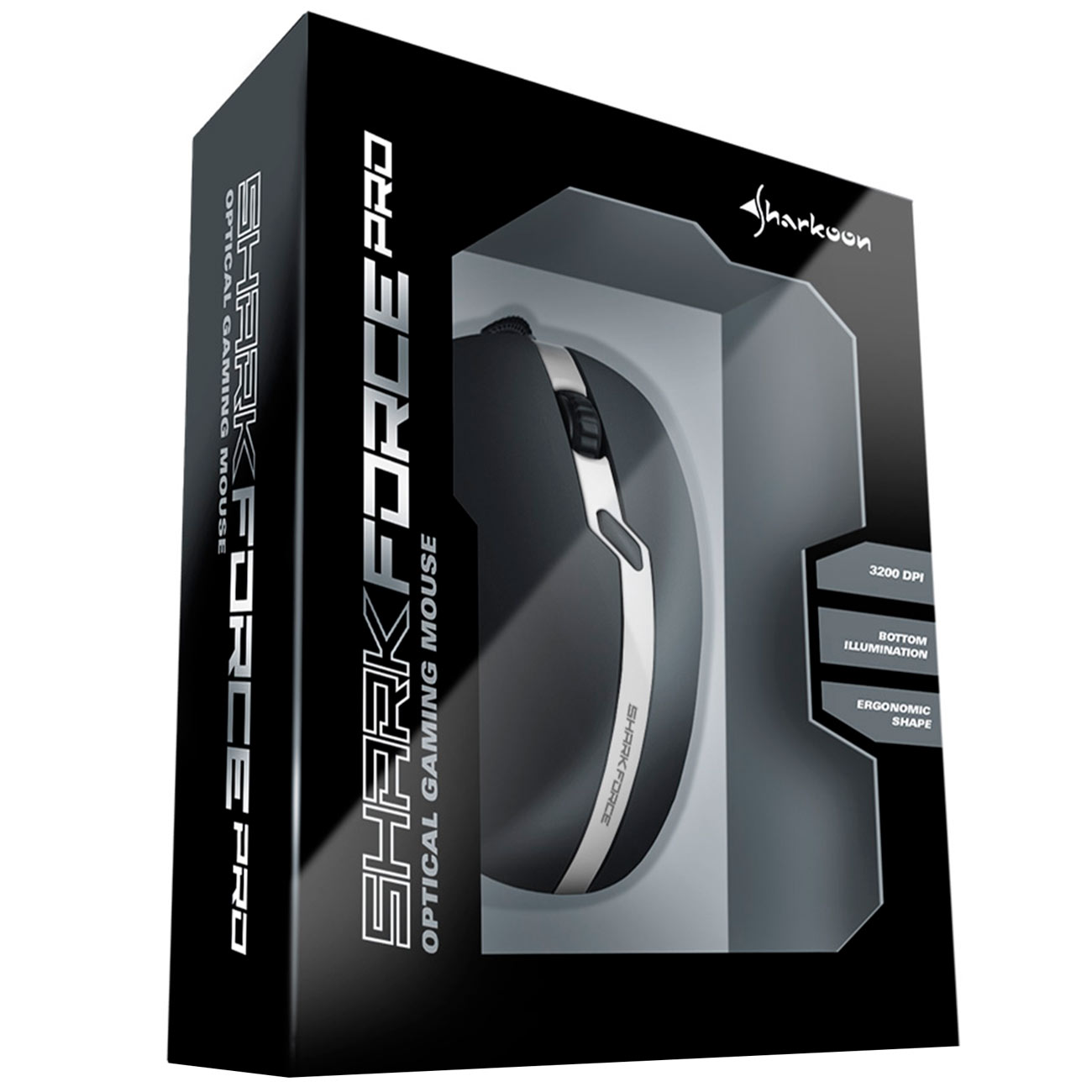 Игровая мышь Sharkoon Force Pro белый