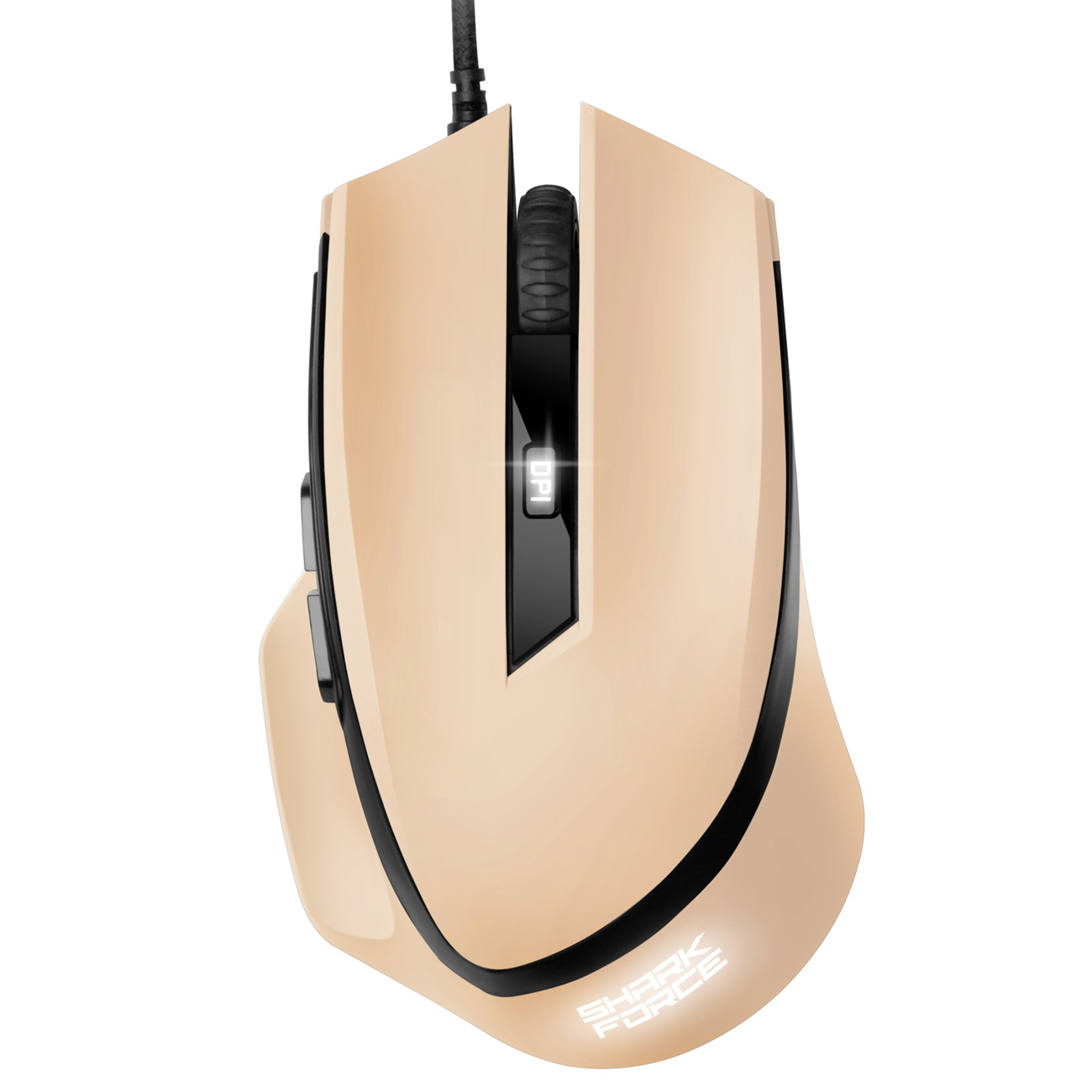 Игровая мышь Sharkoon Shark Force кремовый