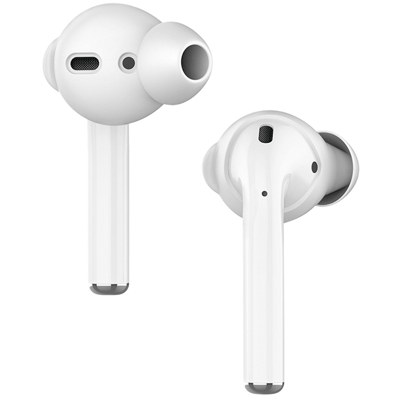 Силиконовые амбушюры для AirPods Deppa Buds белые фото