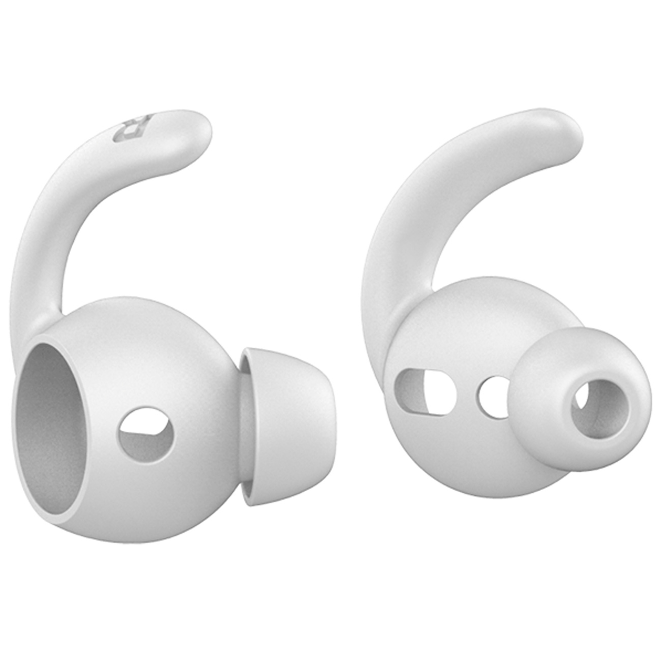 Силиконовые амбушюры для AirPods Deppa Hooks белые фото