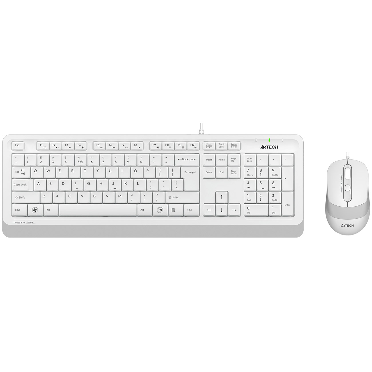 Комплект клавиатура+мышь A4Tech FStyler F1010 White/Grey