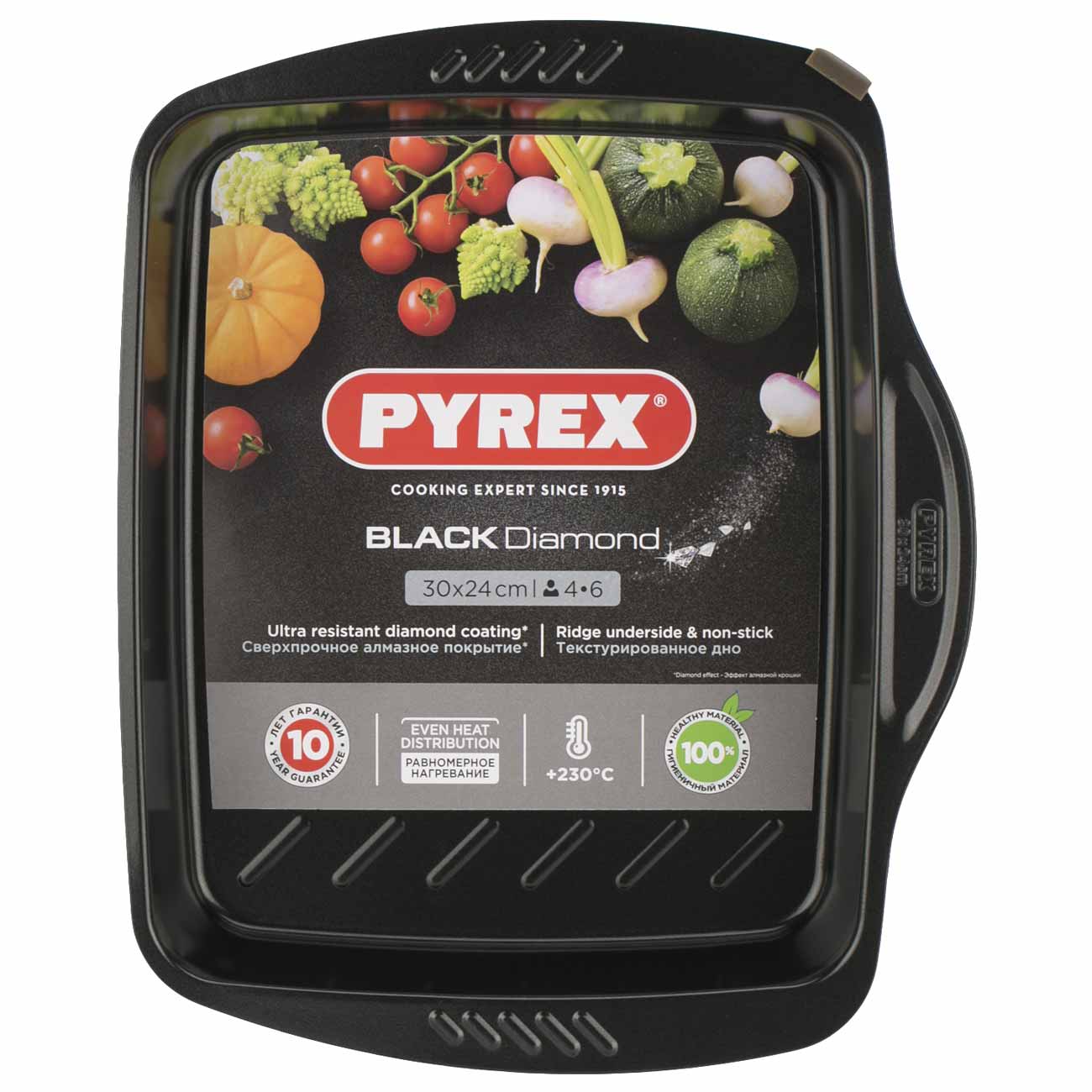 Форма для выпекания (металл) Pyrex Black Diamond 30х24см (AS30RRB/E006)