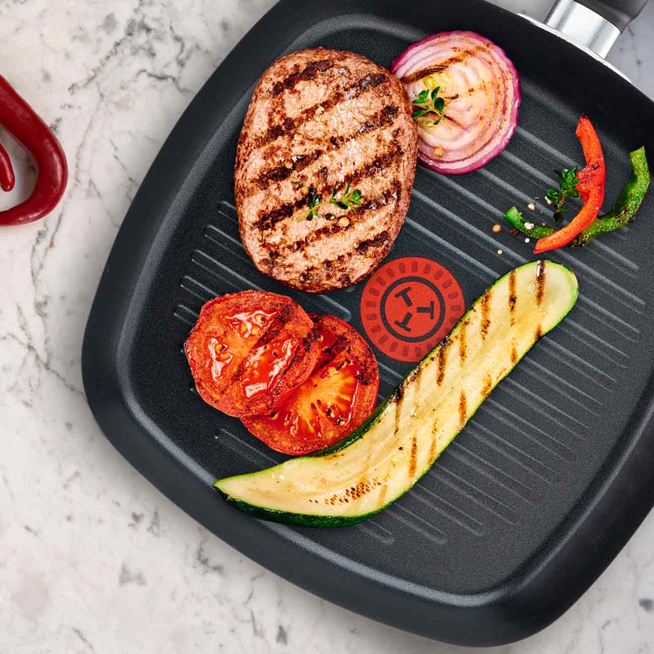 Сковорода гриль Tefal Extra 26x26см (B3884052)